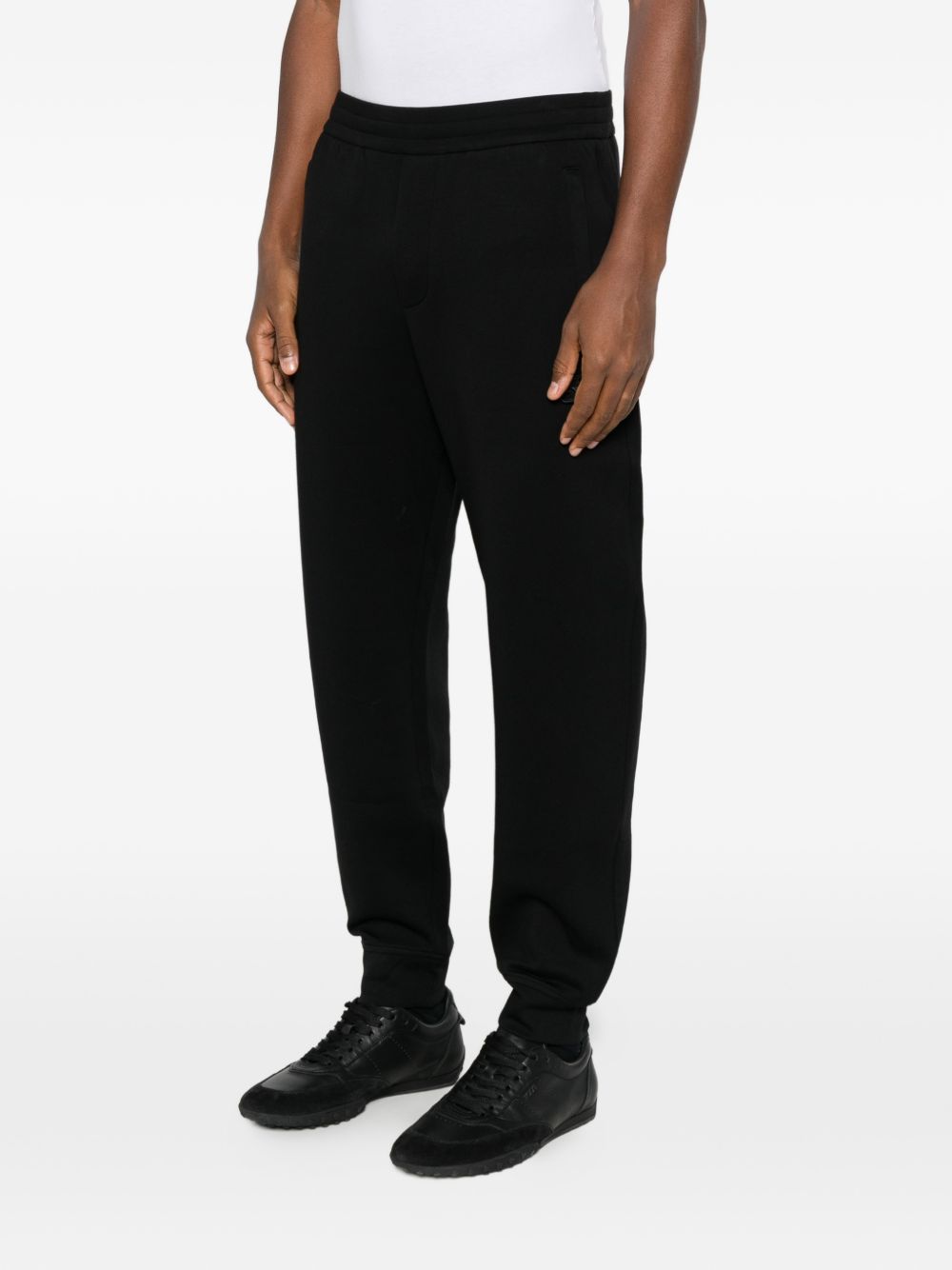 Emporio Armani Cotton Jersey Joggers — Black, view 5