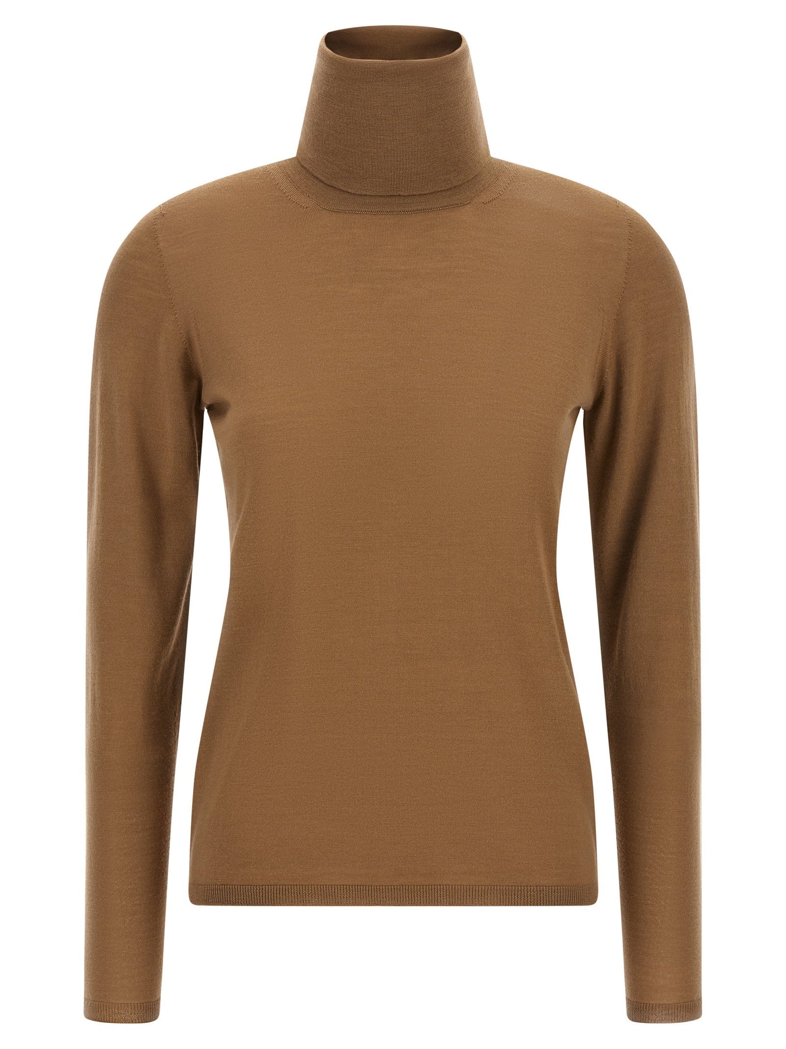 Max Mara Saluto Turtleneck Sweater — Camel by Max Mara