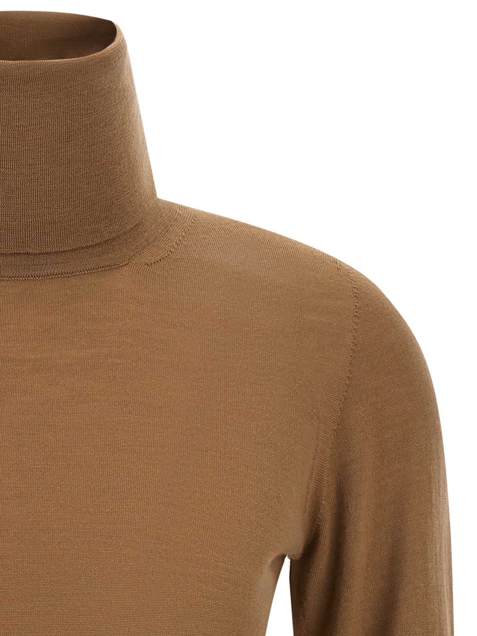 Max Mara Saluto Turtleneck Sweater — Camel, view 3