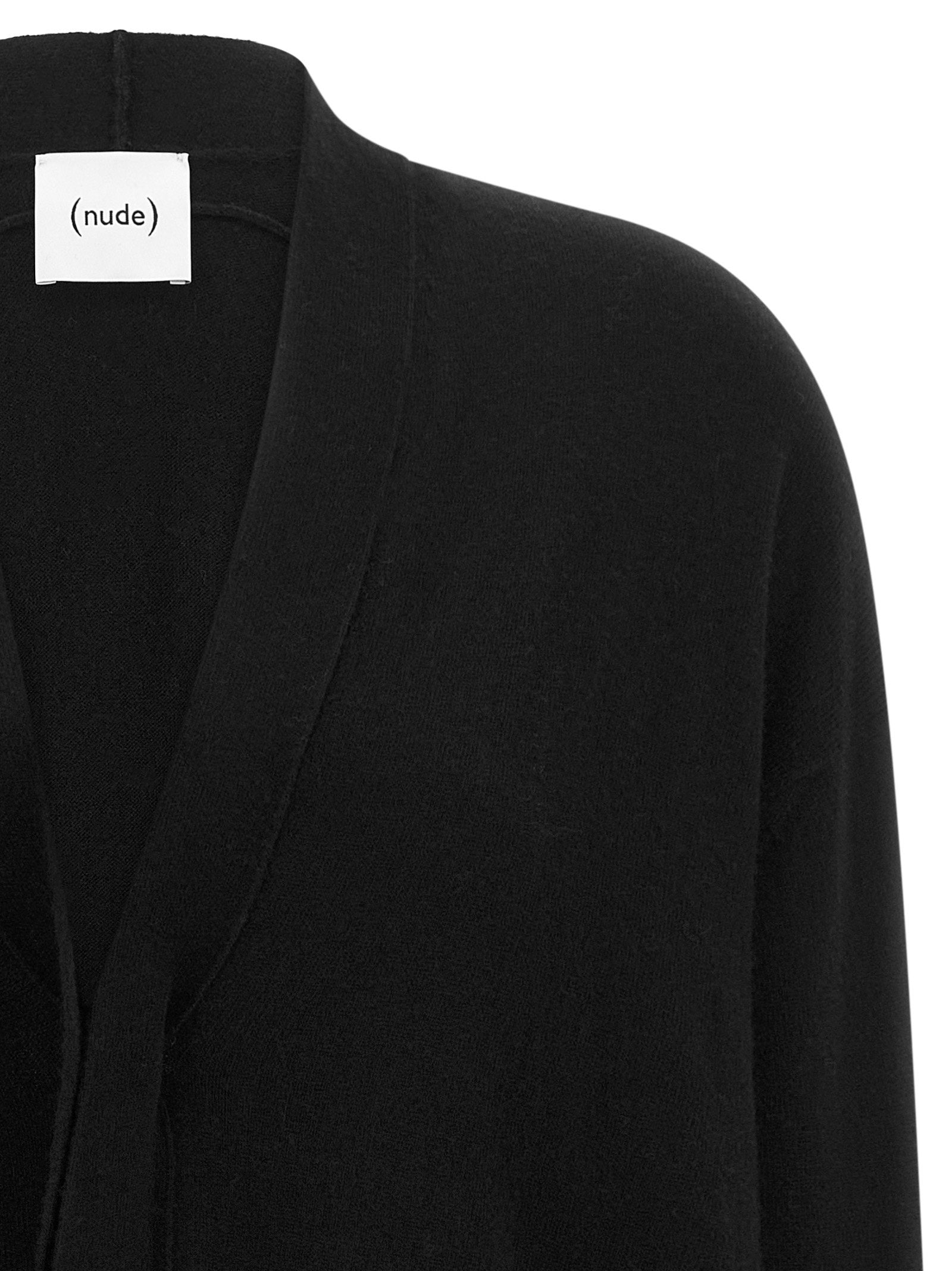 Nude Wool-Cashmere Ring Neck Cardigan, view 3
