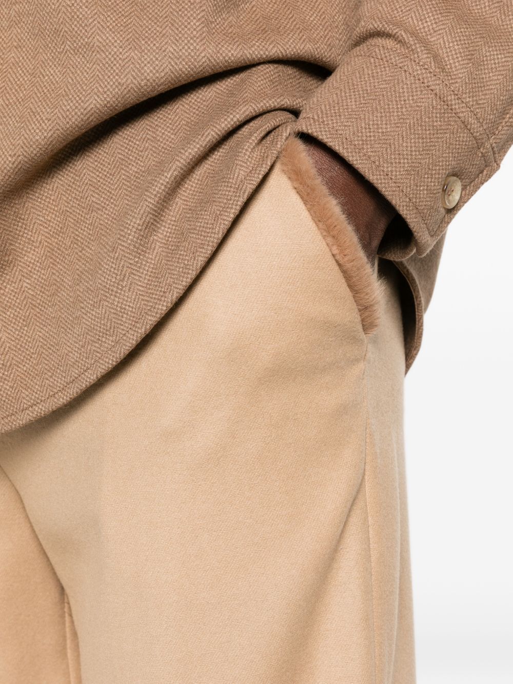 HERNO Wide-Leg Trousers — Camel, view 5