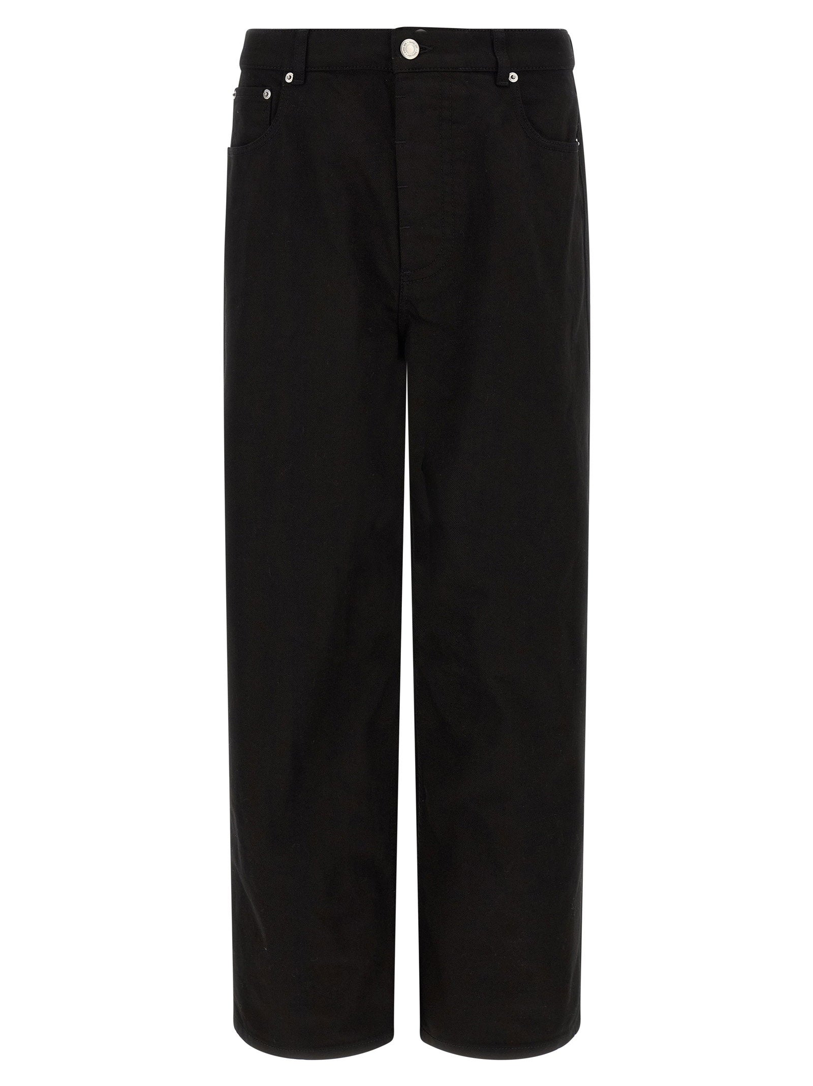 Ami Paris Wide-Leg Denim Jeans — Black by AMI Paris