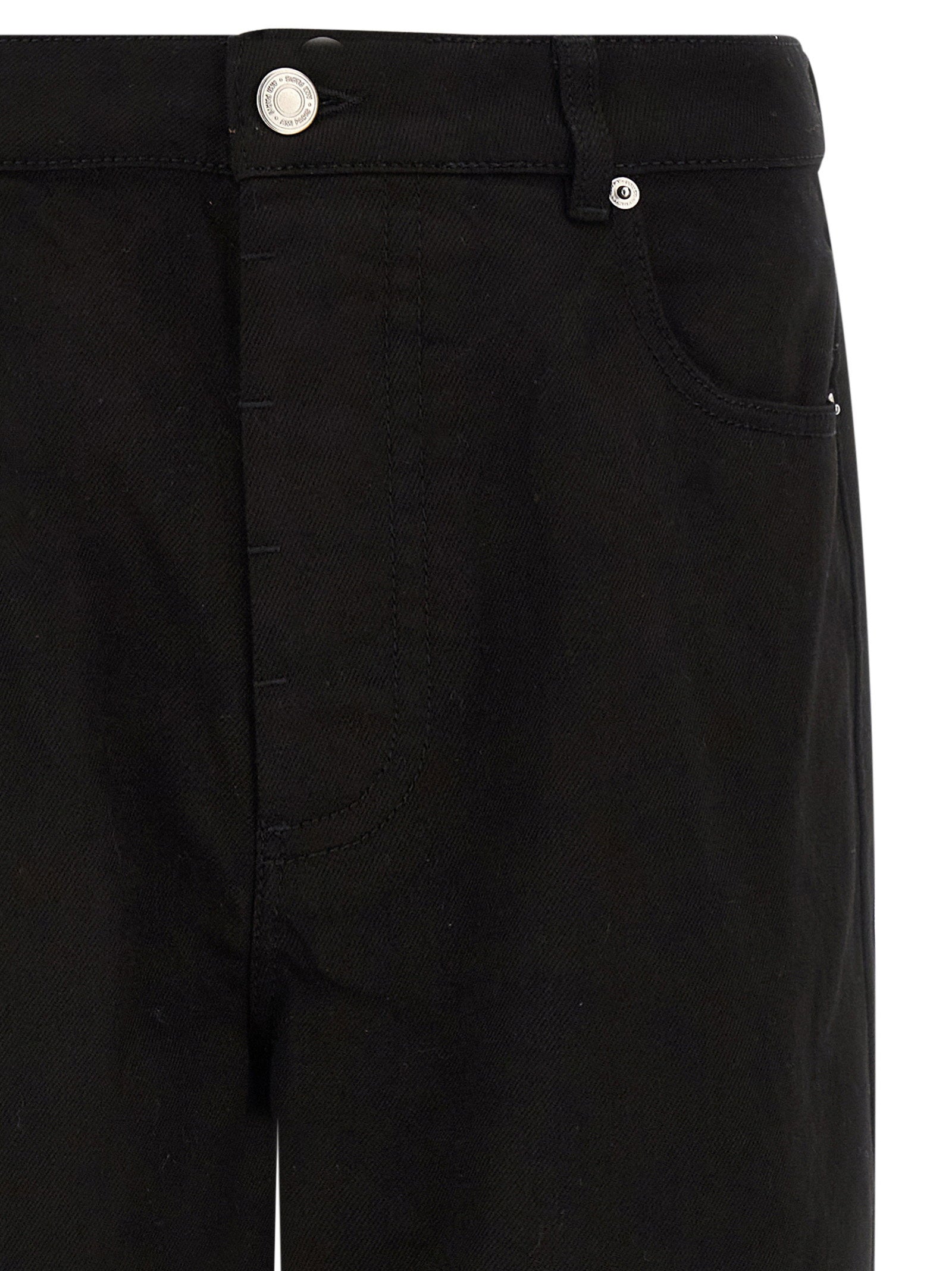 Ami Paris Wide-Leg Denim Jeans — Black, view 3