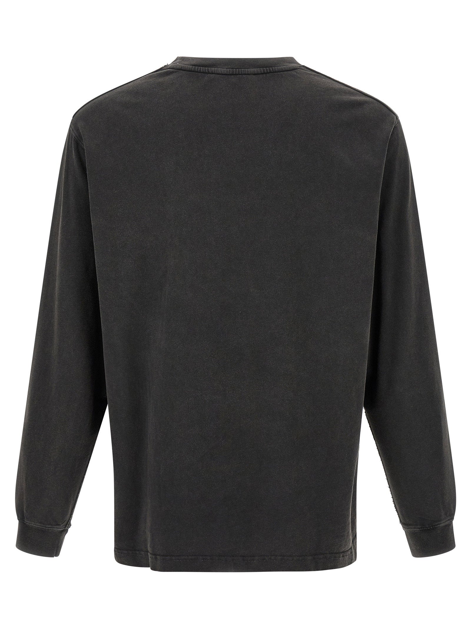 Maison Kitsuné Circle Stamp Graphic Long-Sleeve T-Shirt — Black, view 2
