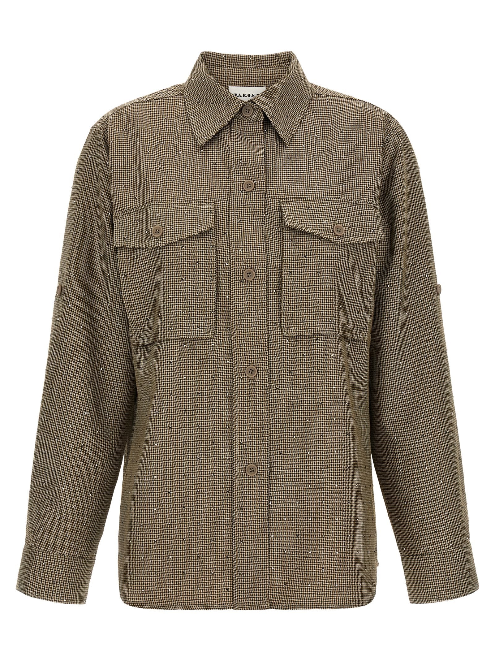 P.A.R.O.S.H. Palais Shirt — Brown by Parosh