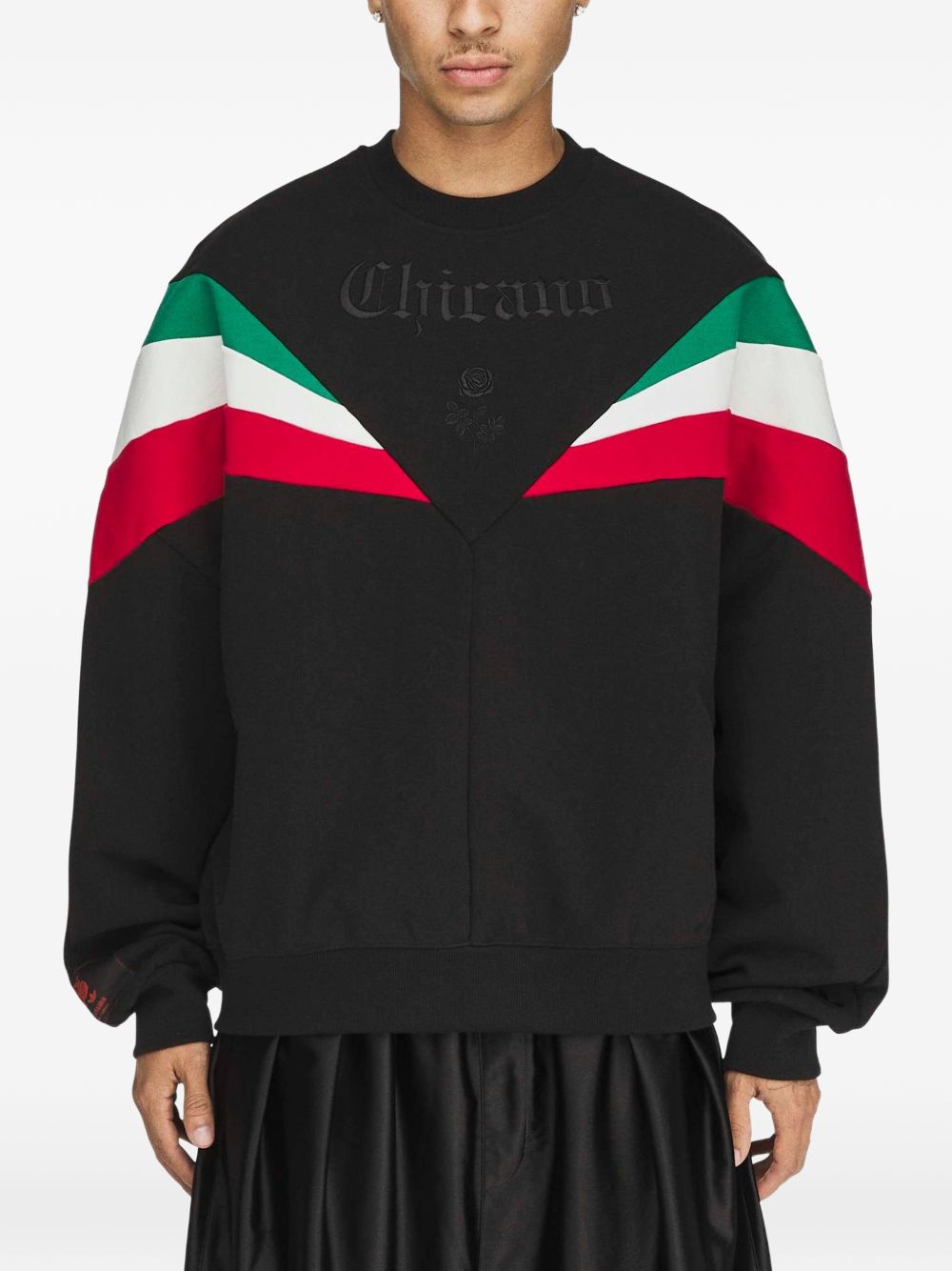 ADIDAS BY WILLY CHAVARRIA Color-Block Sweatshirt — Black, view 3