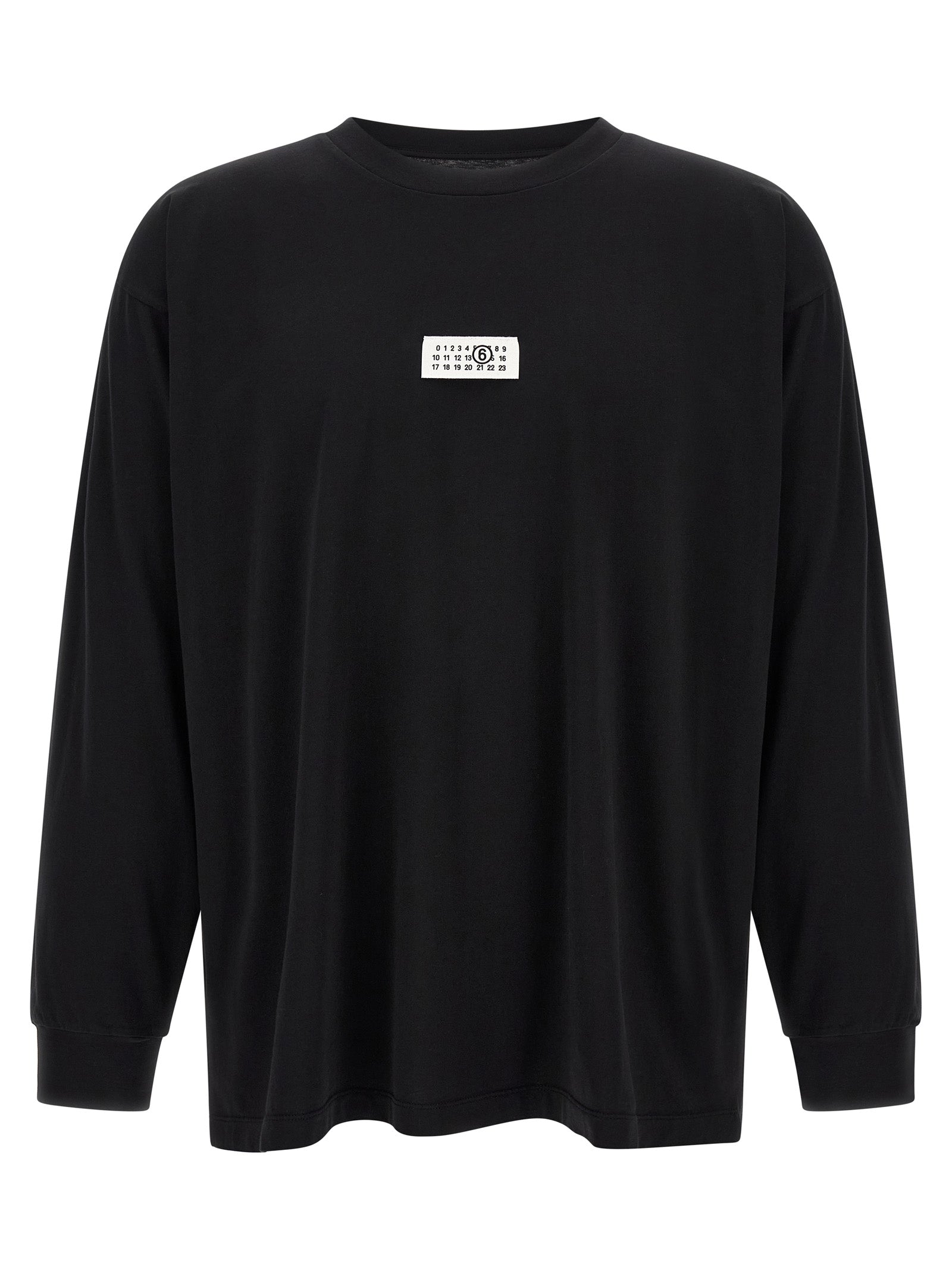 MM6 Maison Margiela Logo-Patched Cotton T-Shirt — Black by MM6 Maison Margiela