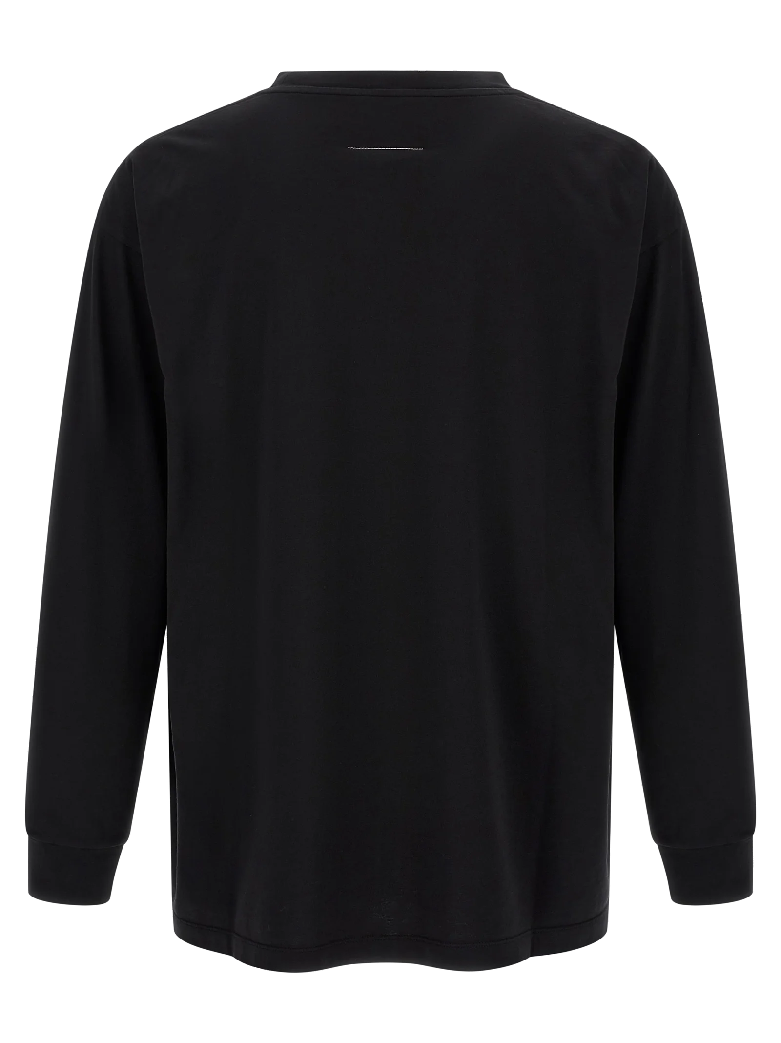 MM6 Maison Margiela Logo-Patched Cotton T-Shirt — Black, view 2