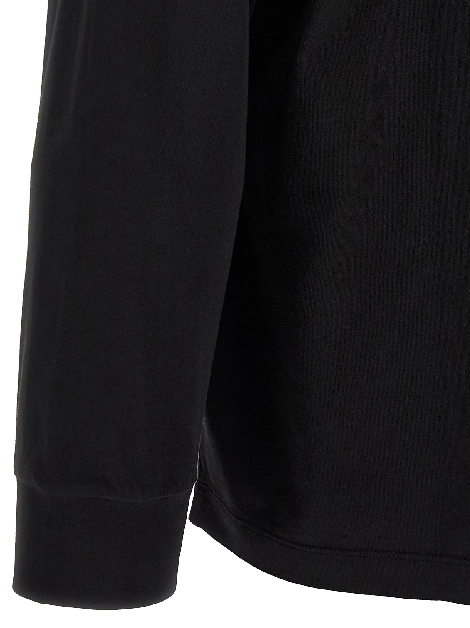 MM6 Maison Margiela Logo-Patched Cotton T-Shirt — Black, view 4