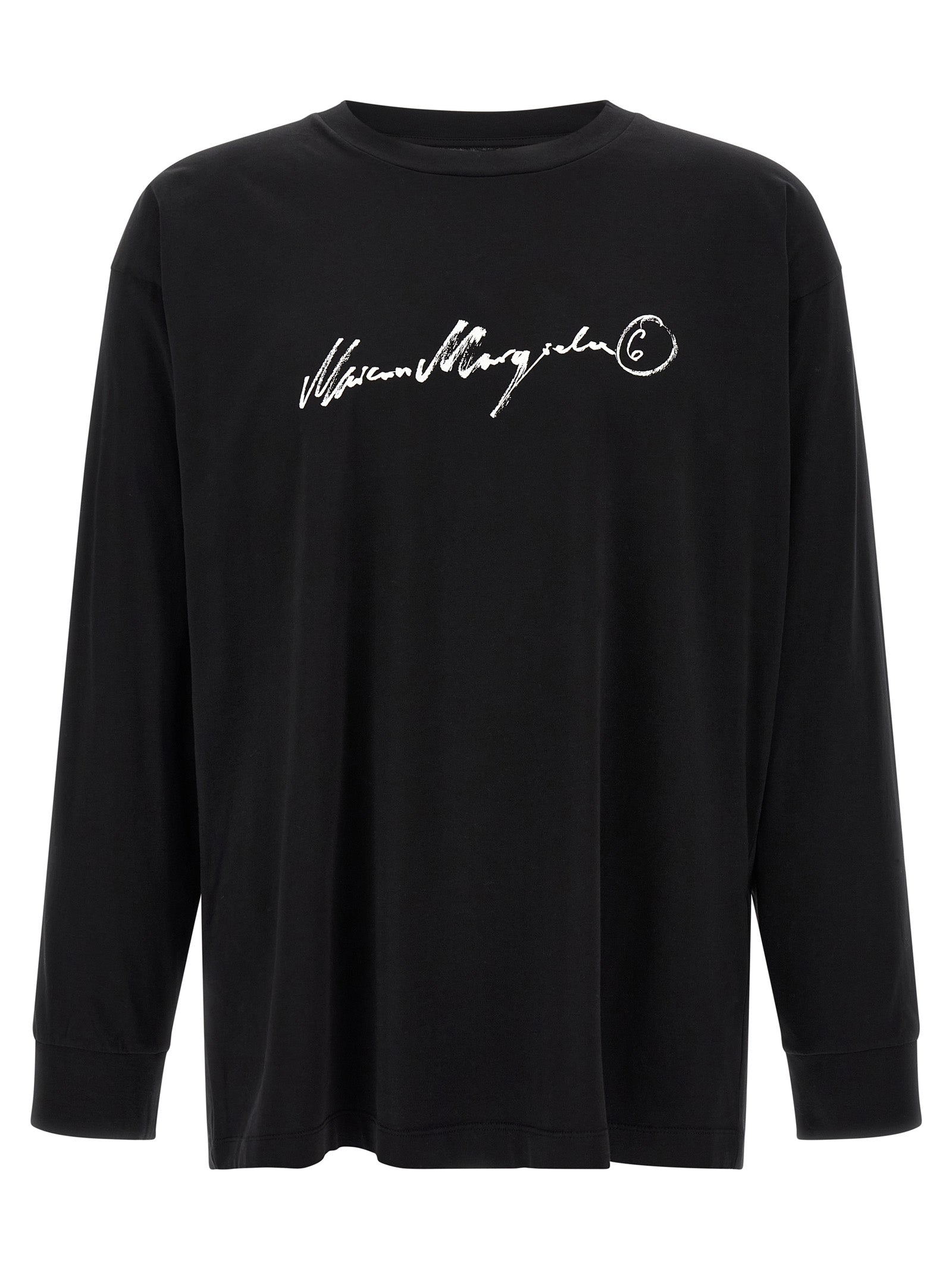 MM6 Maison Margiela Long Sleeve T-Shirt — Black by MM6 Maison Margiela