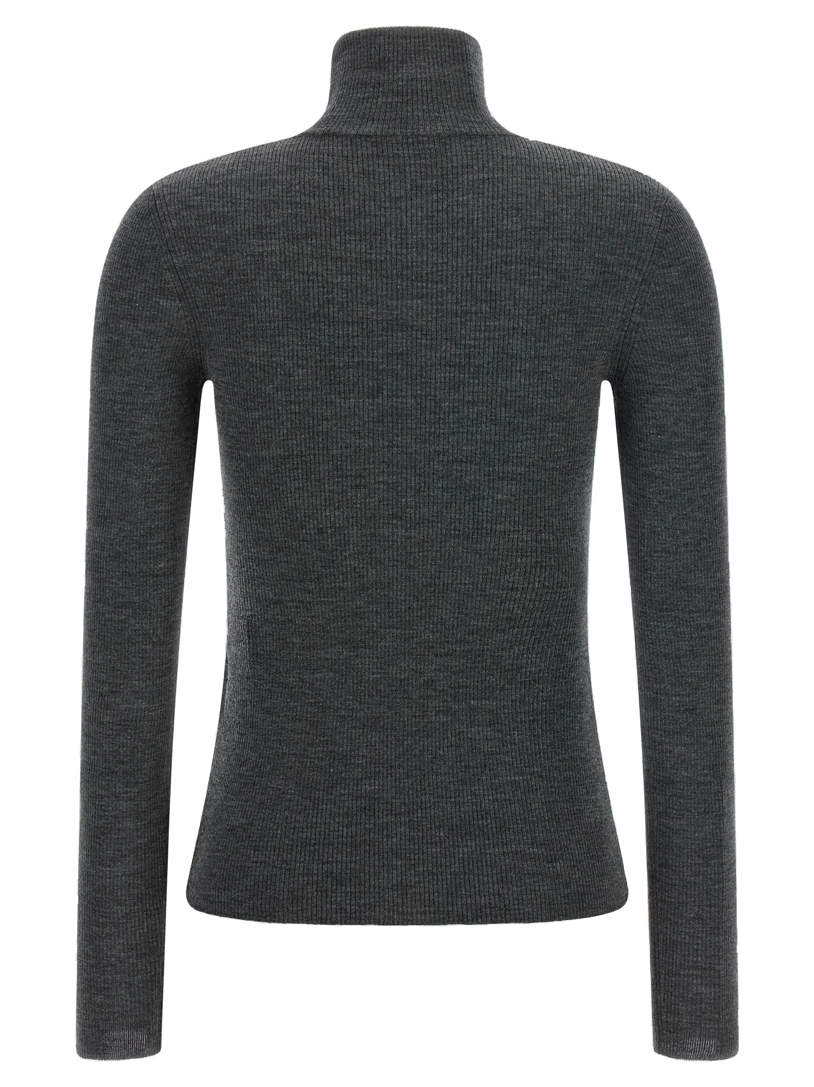 Max Mara Cavallo Turtleneck Sweater — Gray, view 2
