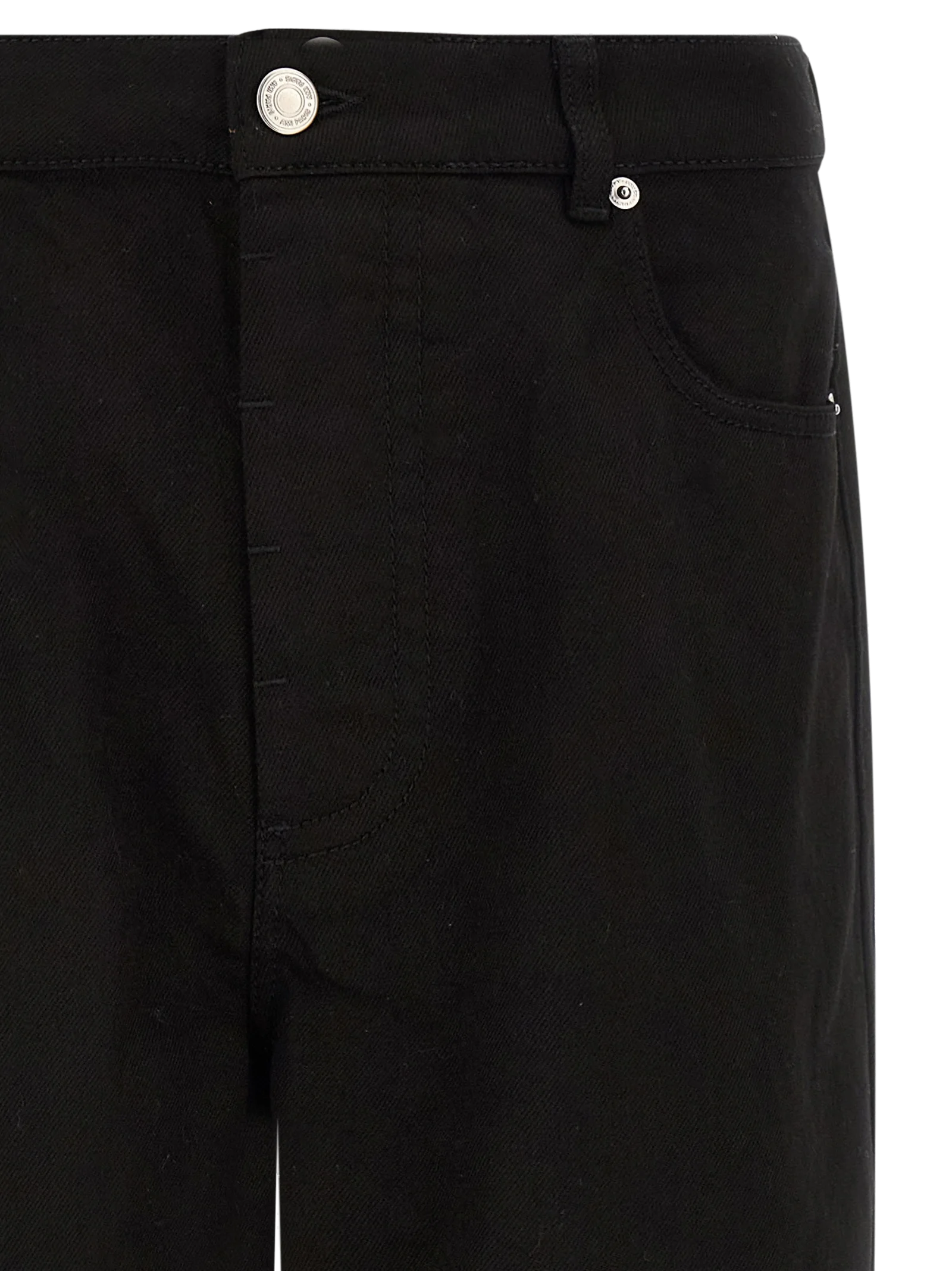 AMI Paris Relaxed Fit Cotton Jeans — Black, view 3