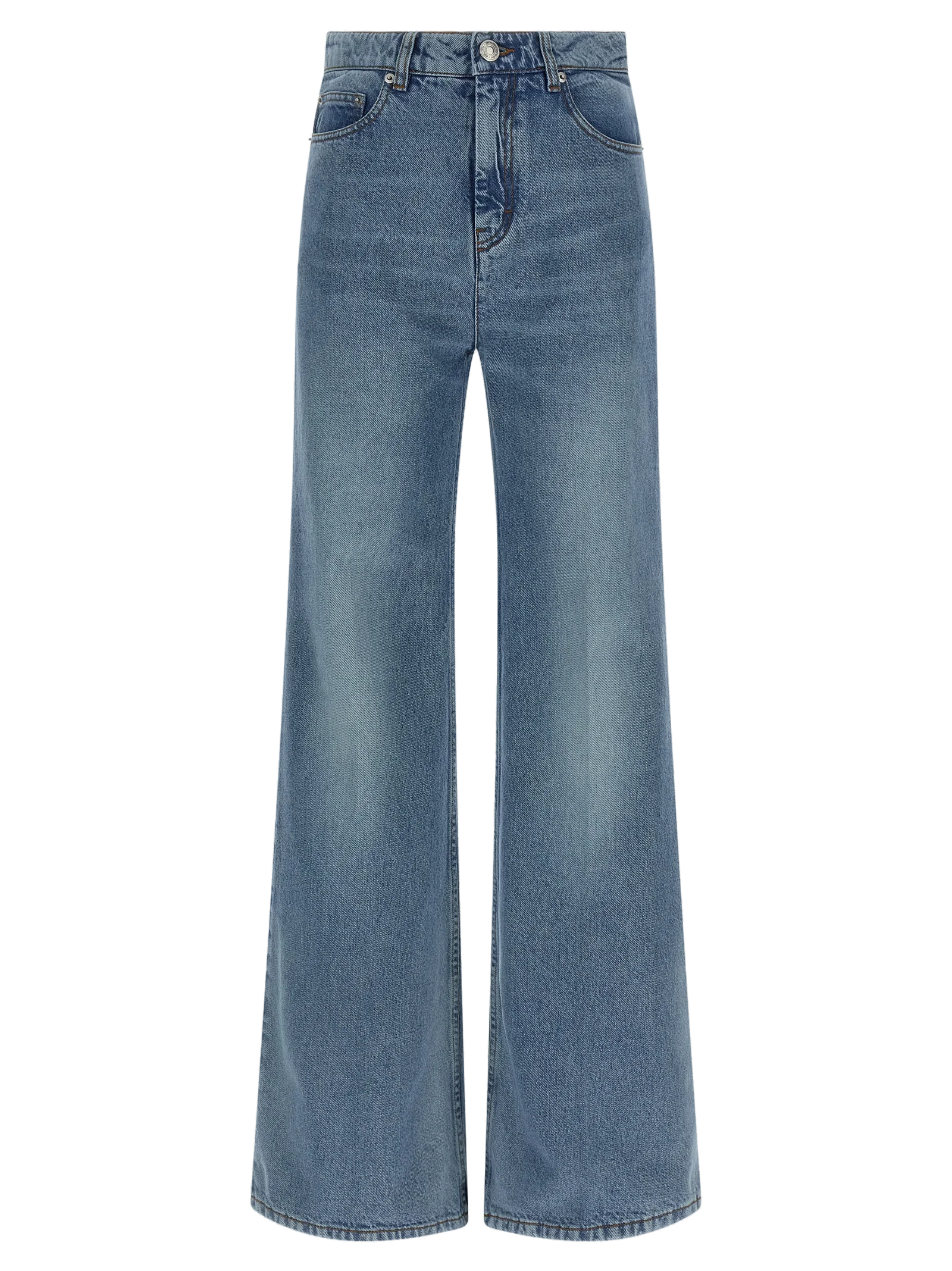 AMI Paris Stonewashed Flared Jeans — Blue by AMI Paris