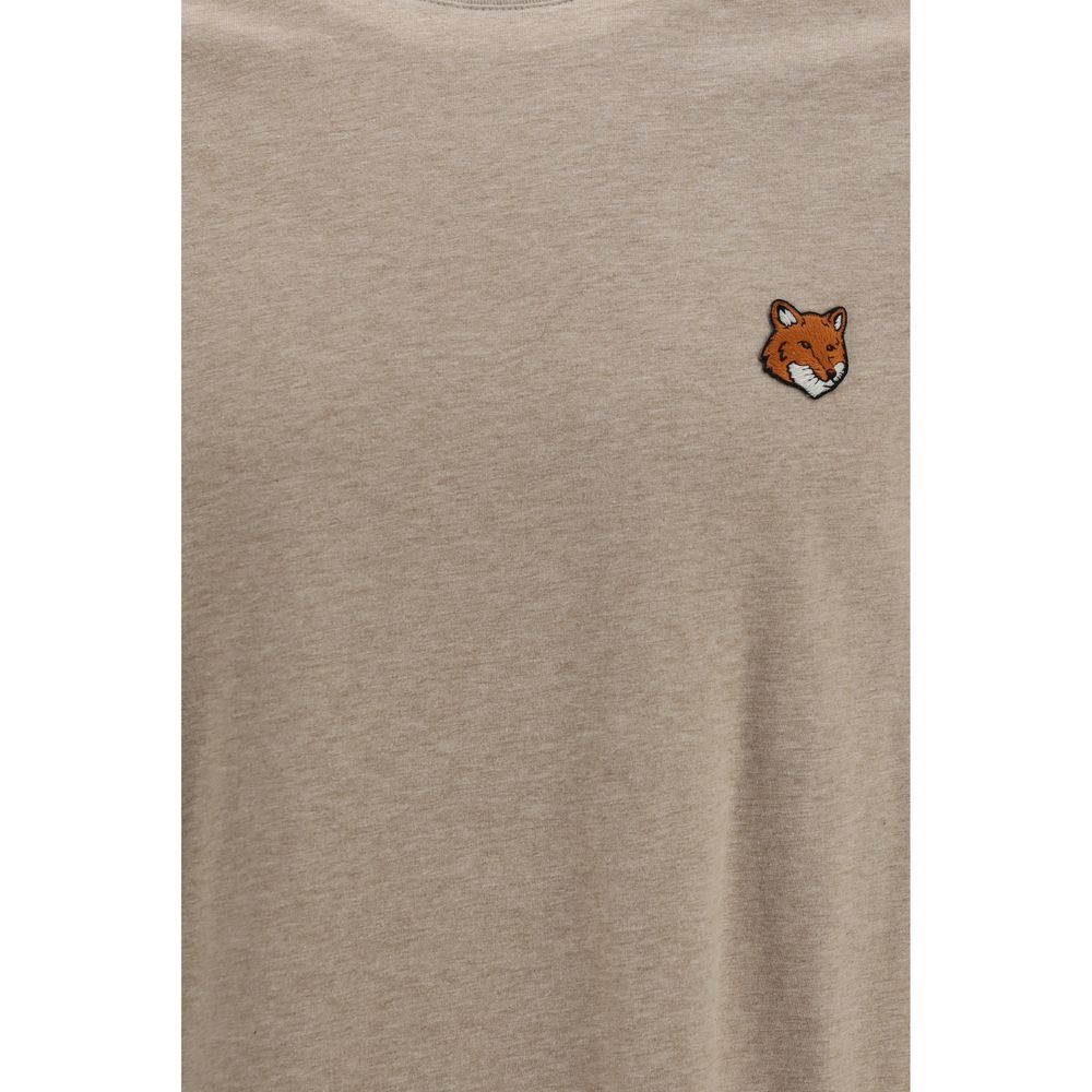 Maison Kitsuné Fox Head T-Shirt — Beige, view 3
