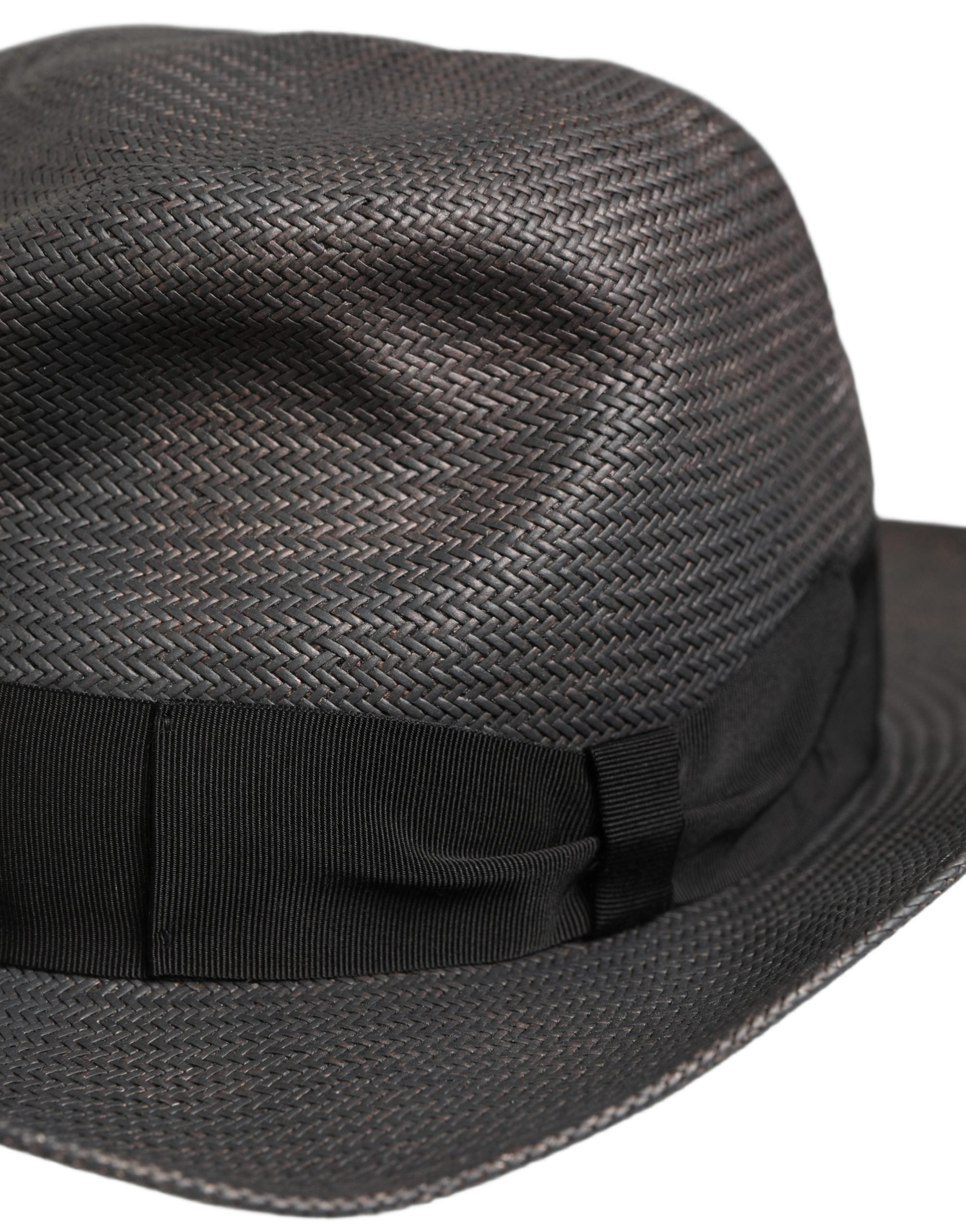 Dolce & Gabbana HAT10101 Paper Woven Fedora — Gray by Dolce Gabbana