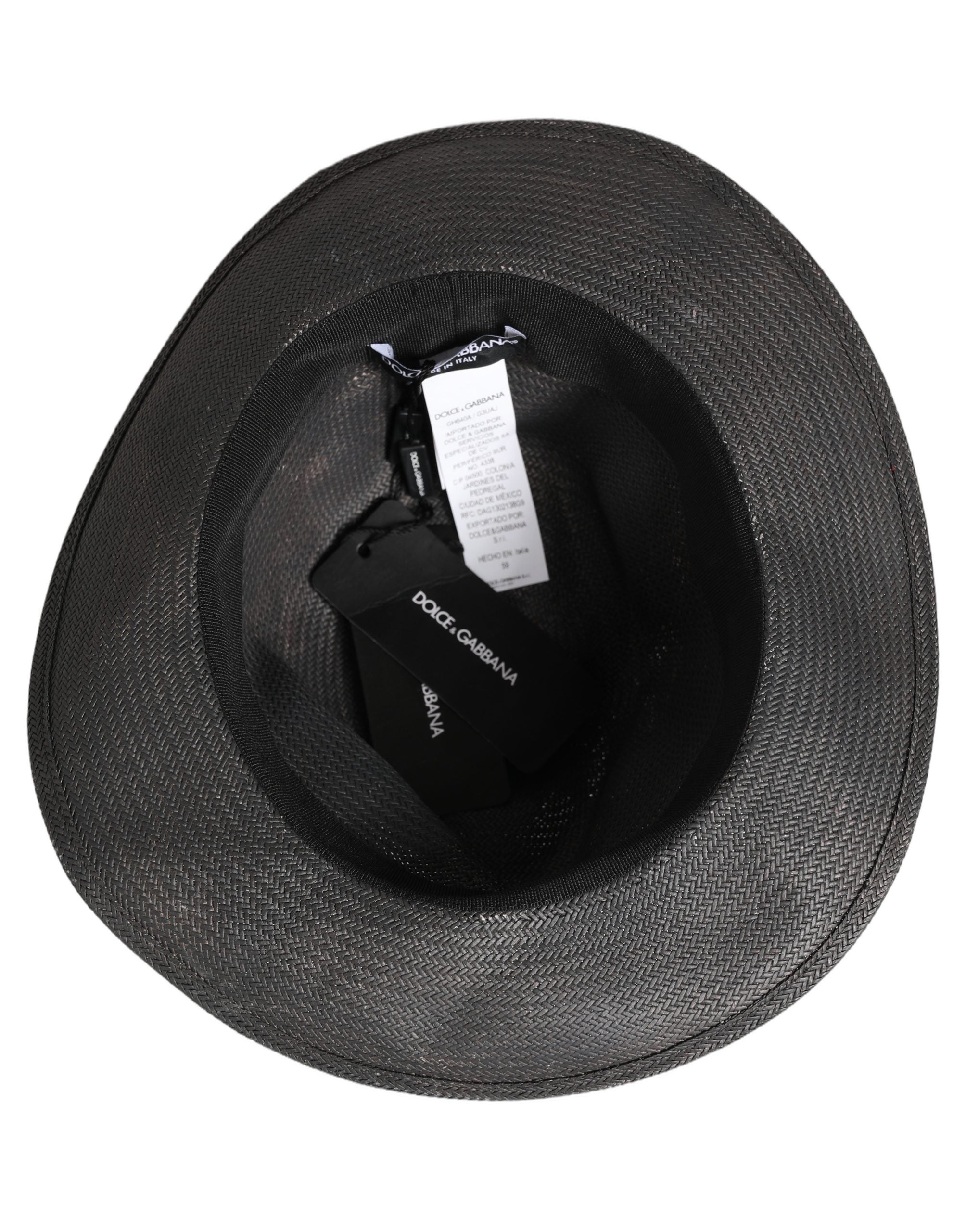 Dolce & Gabbana HAT10101 Paper Woven Fedora — Gray, view 2