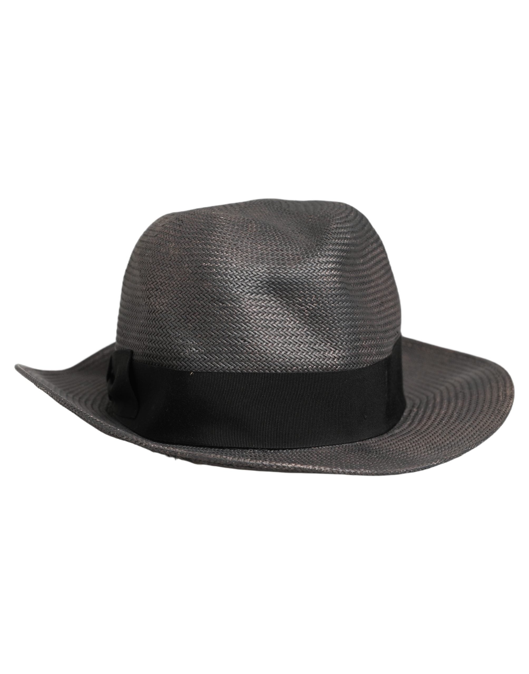 Dolce & Gabbana HAT10101 Paper Woven Fedora — Gray, view 5