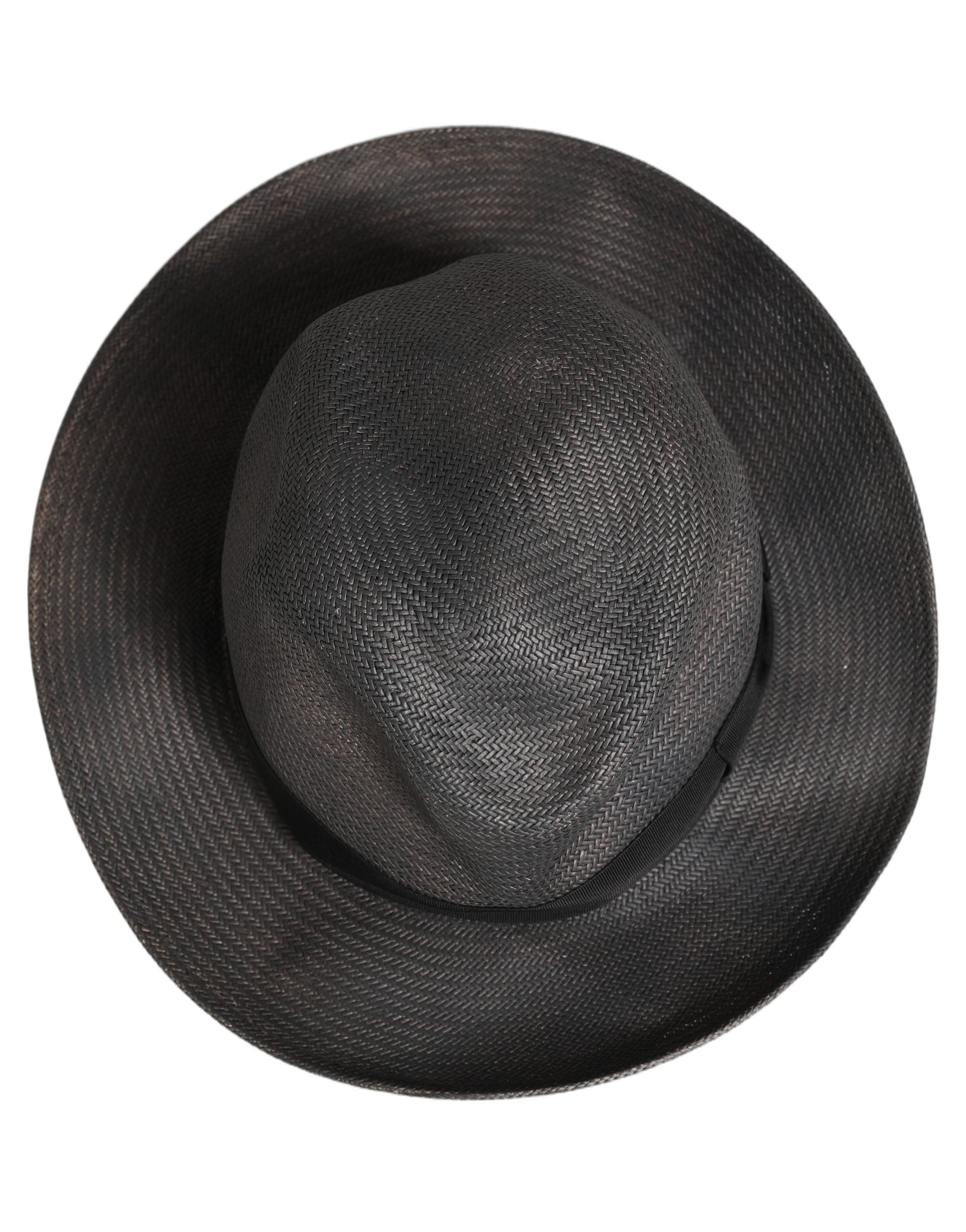 Dolce & Gabbana HAT10101 Paper Woven Fedora — Gray, view 6