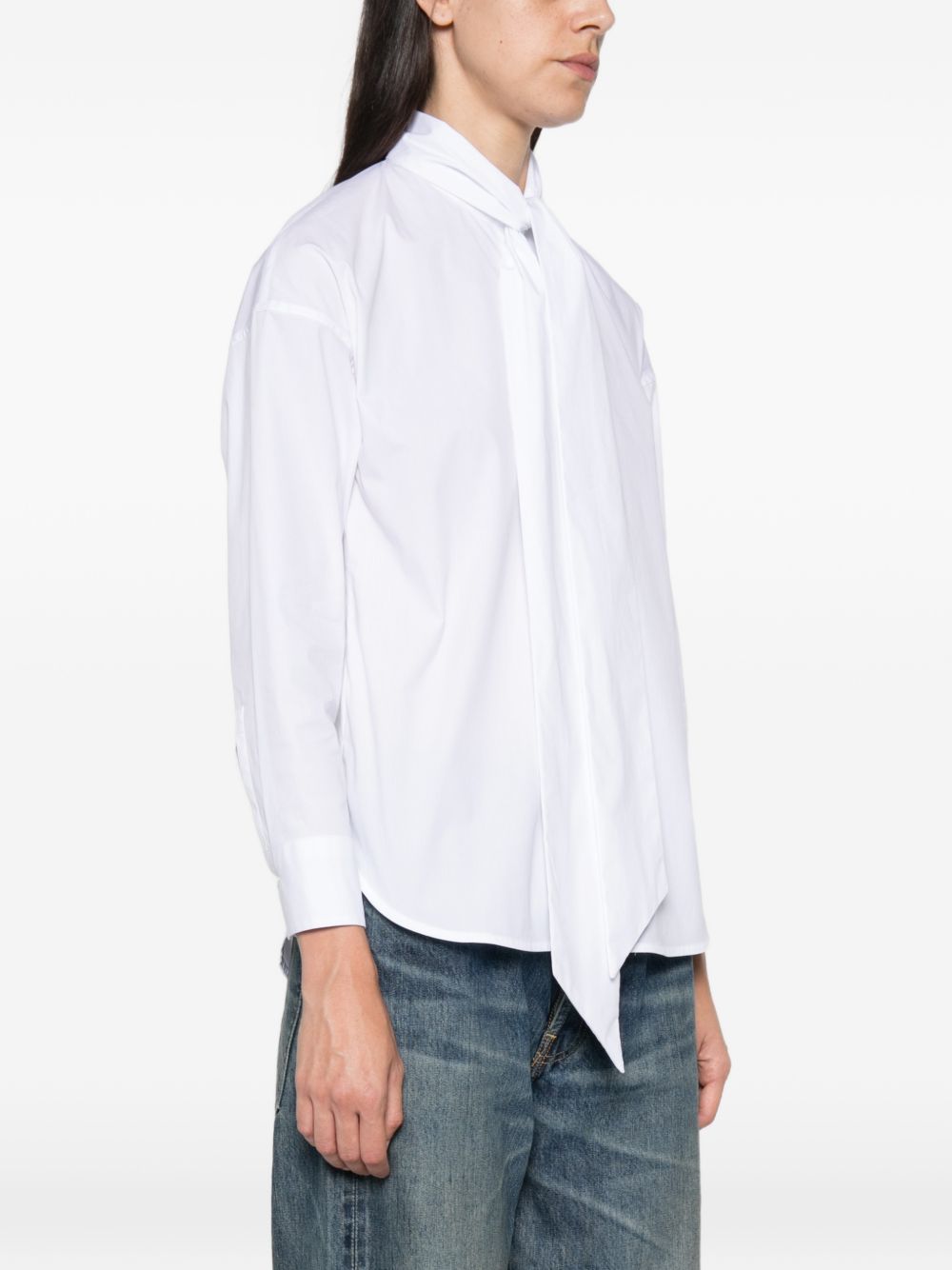 ARCHIVIO '67 Pussy-Bow Collar Blouse — White, view 3