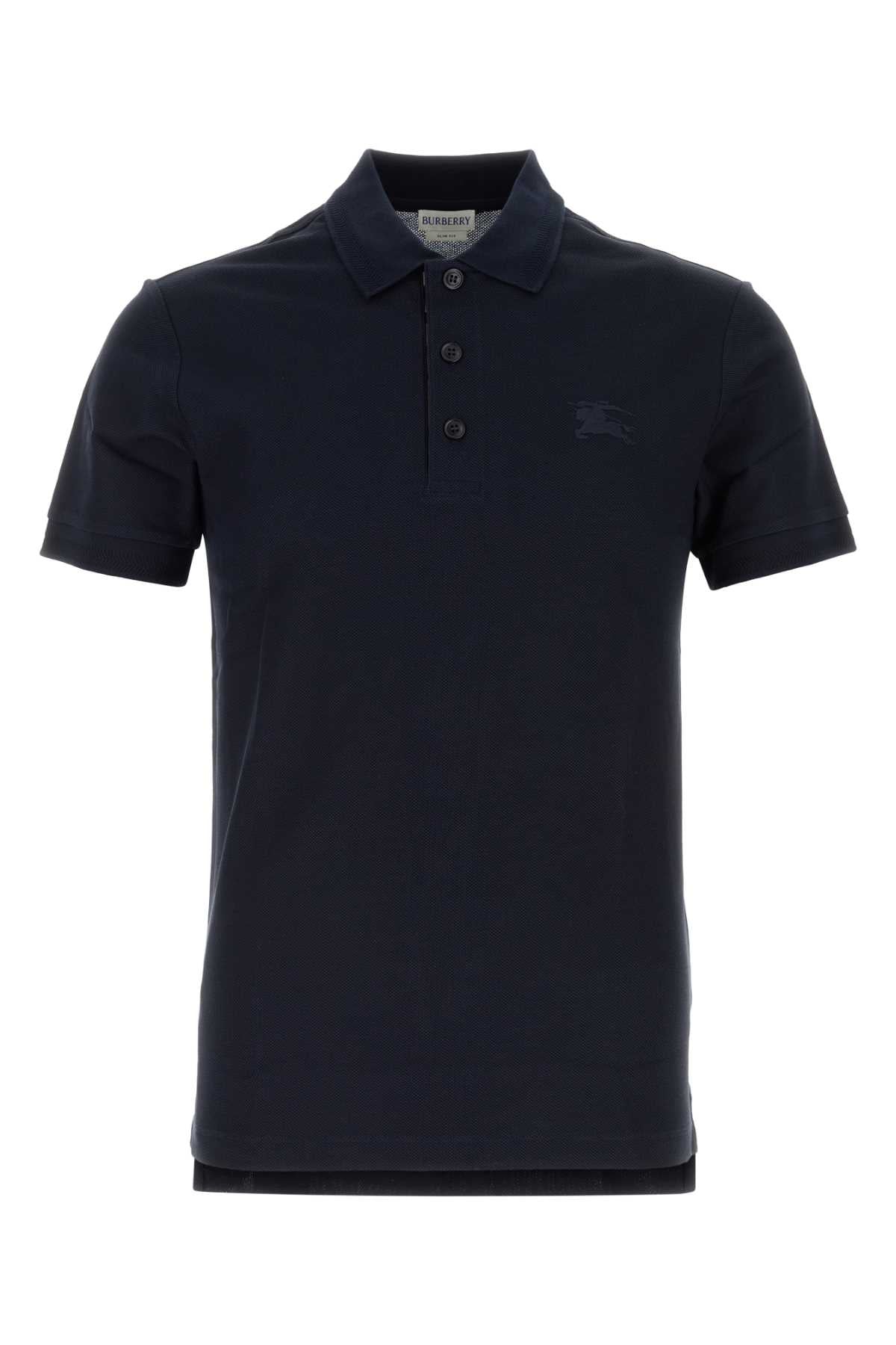 Burberry Piquet Cotton Polo Shirt — Navy by Burberry
