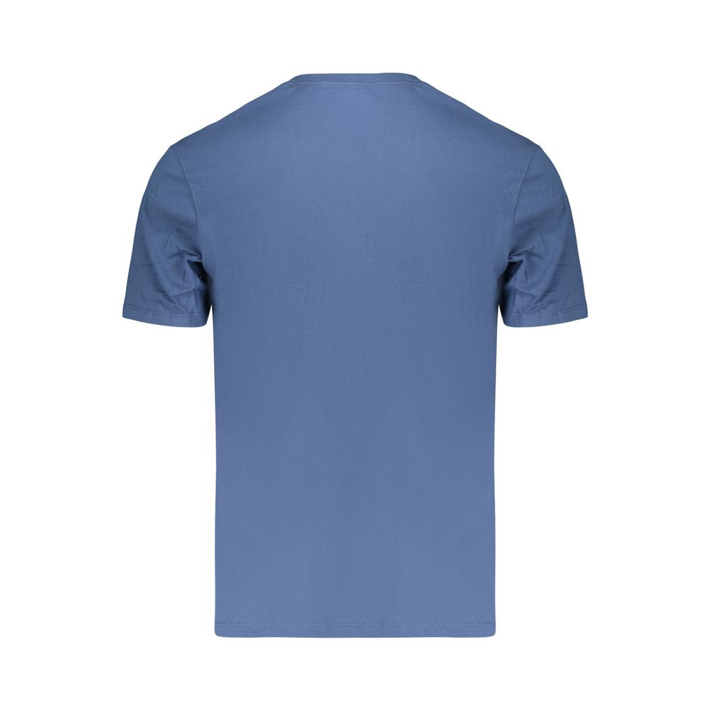 Calvin Klein Logo-Embossed Cotton T-Shirt — Blue, view 2