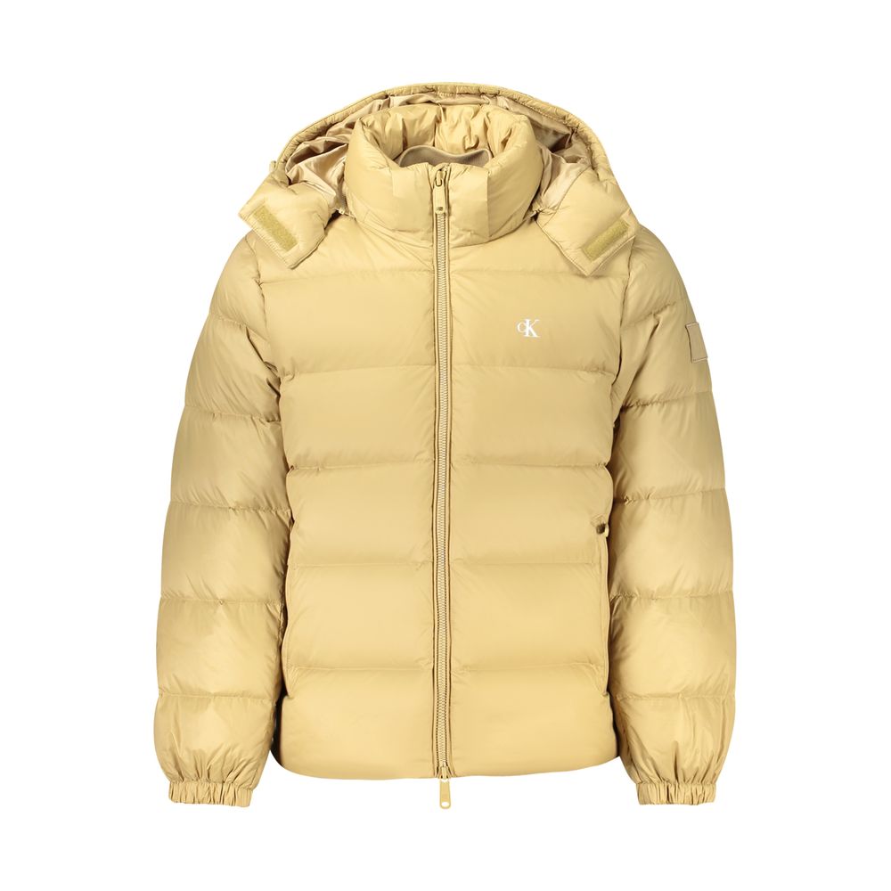 Calvin Klein Water-Repellent Nylon Down Jacket — Beige by Calvin Klein