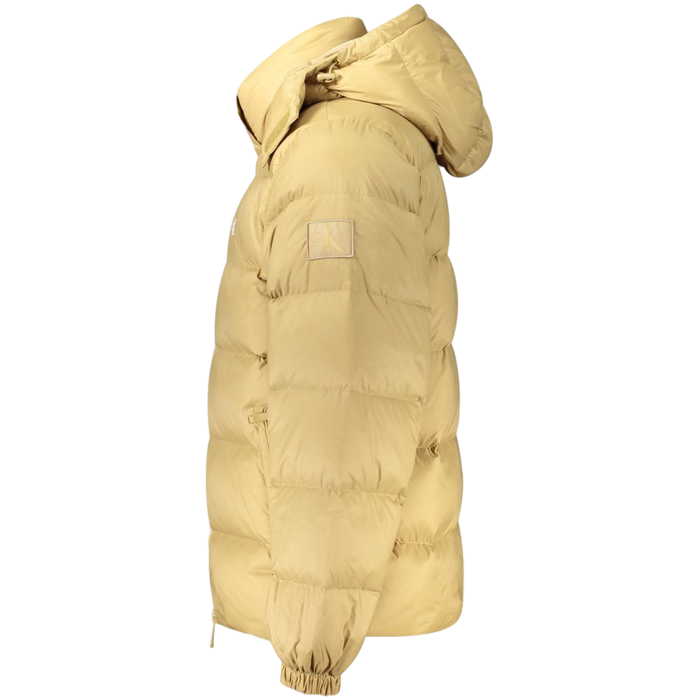 Calvin Klein Water-Repellent Nylon Down Jacket — Beige, view 3