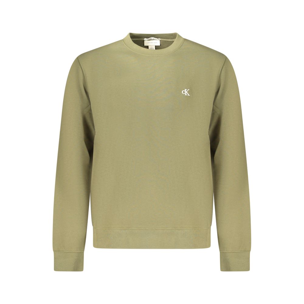 Calvin Klein Logo-Embroidered Cotton Sweatshirt — Green by Calvin Klein