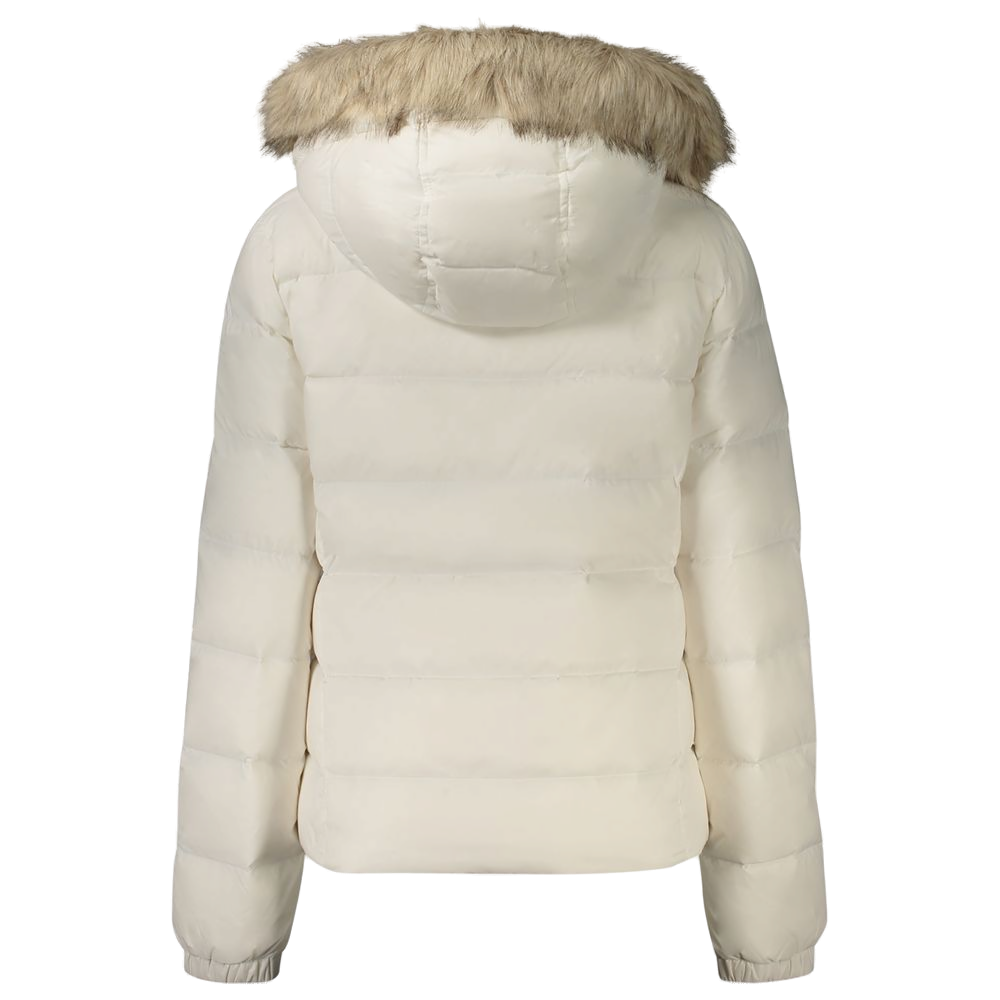 Tommy Hilfiger Removable Faux-Fur Hood Down Jacket — White, view 2