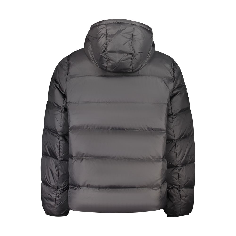 Calvin Klein Logo-Striped Nylon Shell Down Jacket — Black, view 2