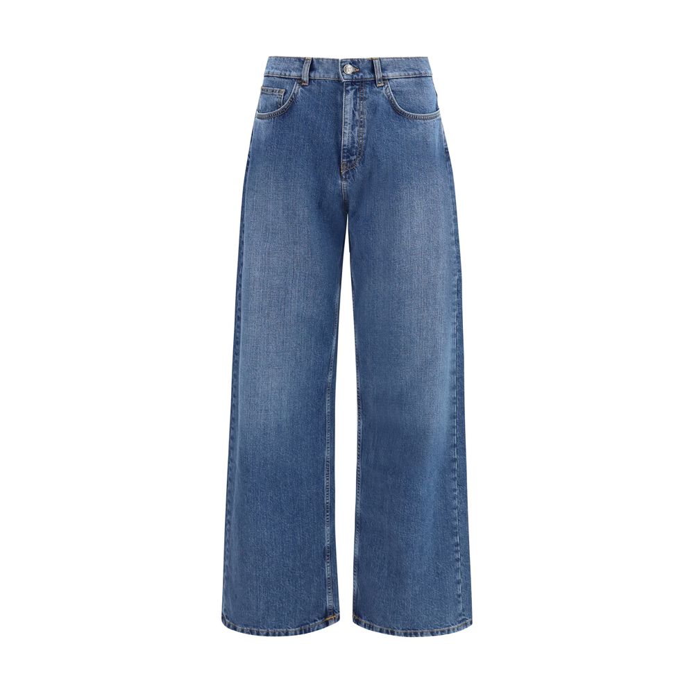 Palm Angels Wide-Leg Denim Jeans — Blue by Palm Angels