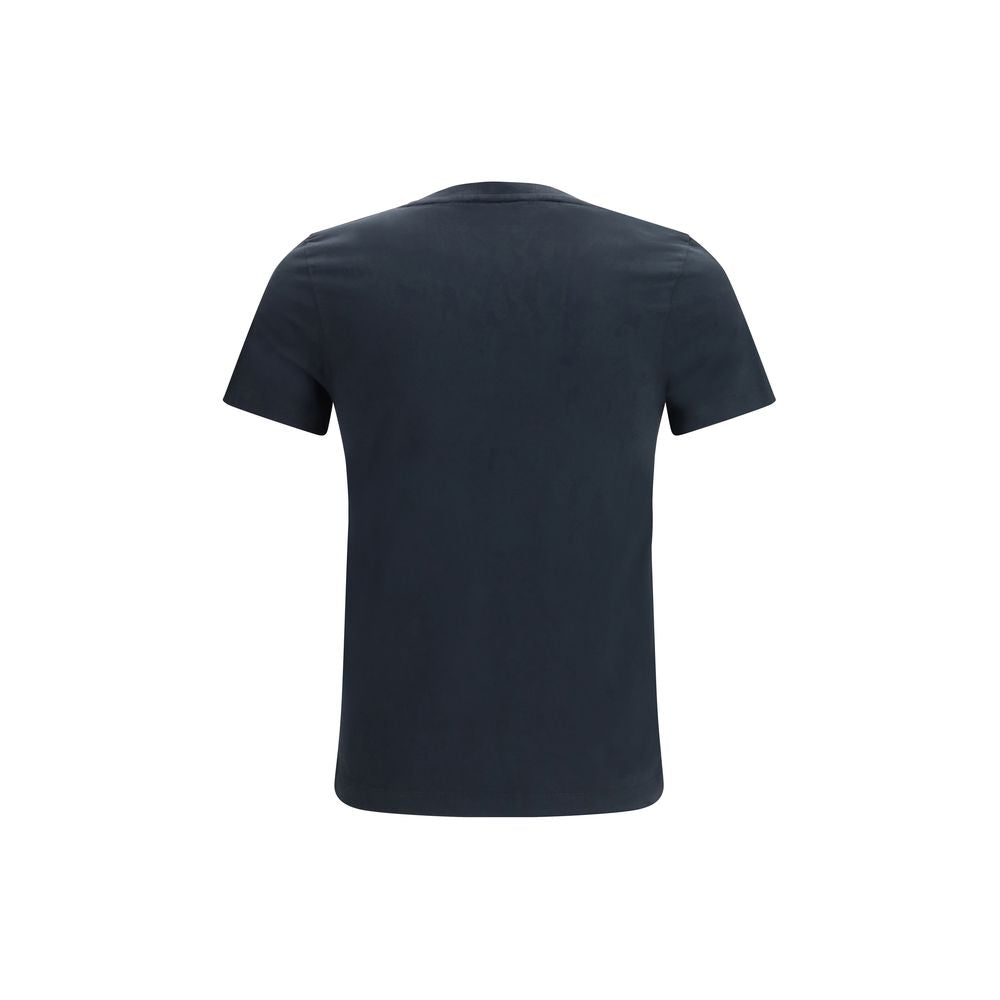 Maison Kitsuné Double Fox Head Embroidered T-Shirt — Black, view 2