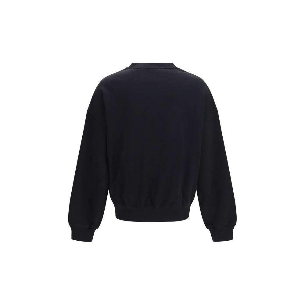 Palm Angels Logo-Printed Cotton Sweatshirt — Black, view 2