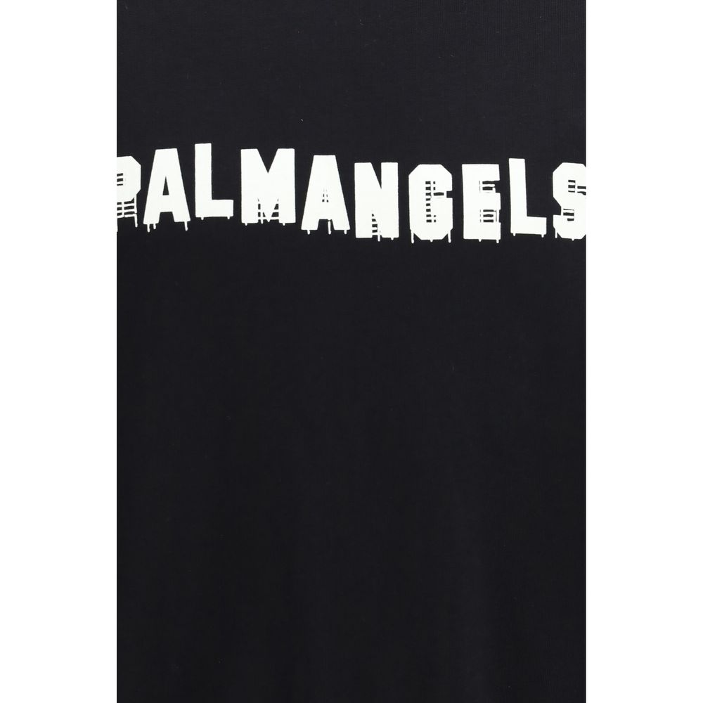 Palm Angels Logo-Printed Cotton Sweatshirt — Black, view 3