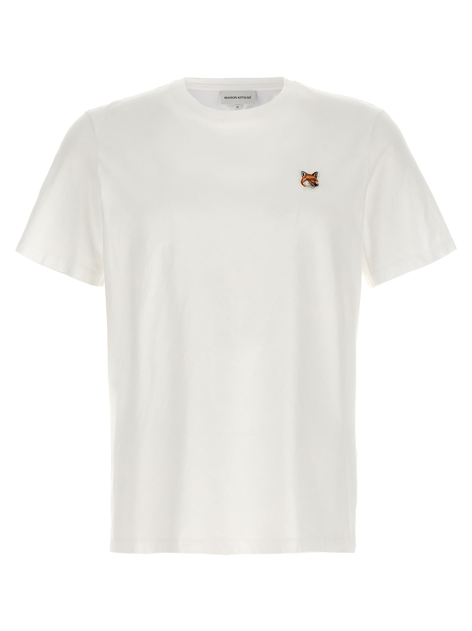 Maison Kitsuné Fox Head Patch Cotton T-shirt — White by Maison Kitsune