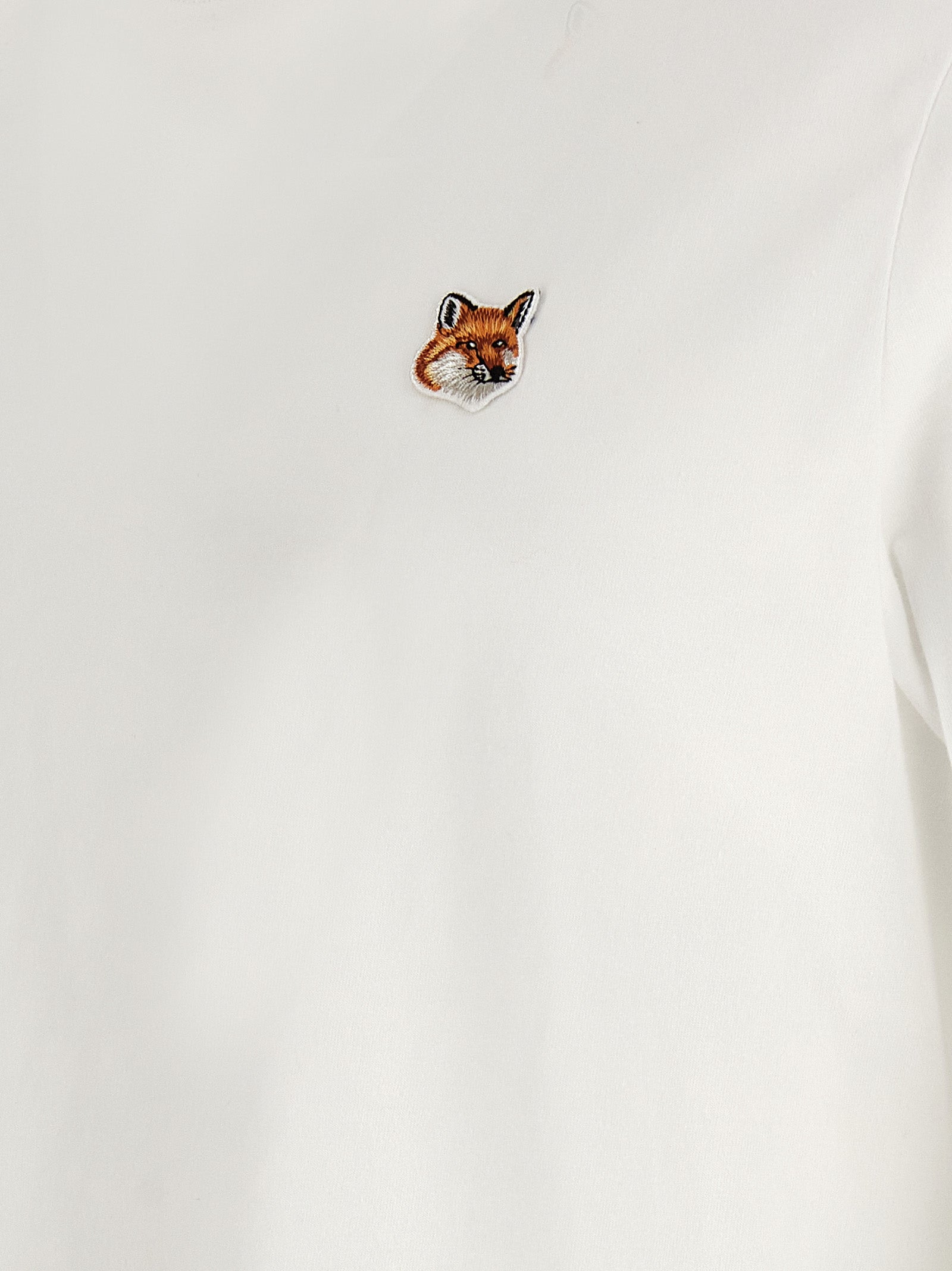 Maison Kitsuné Fox Head Patch Cotton T-shirt — White, view 4