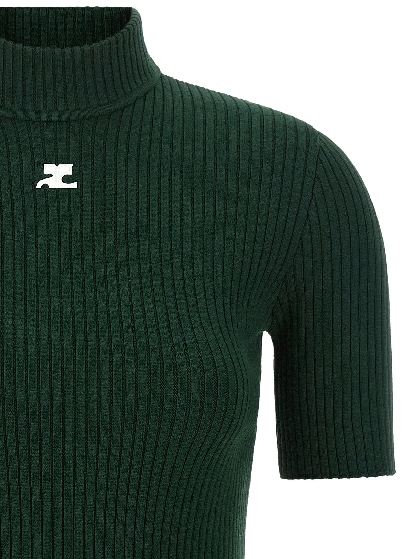 CourrèGes Reedition Turtleneck — Green, view 3