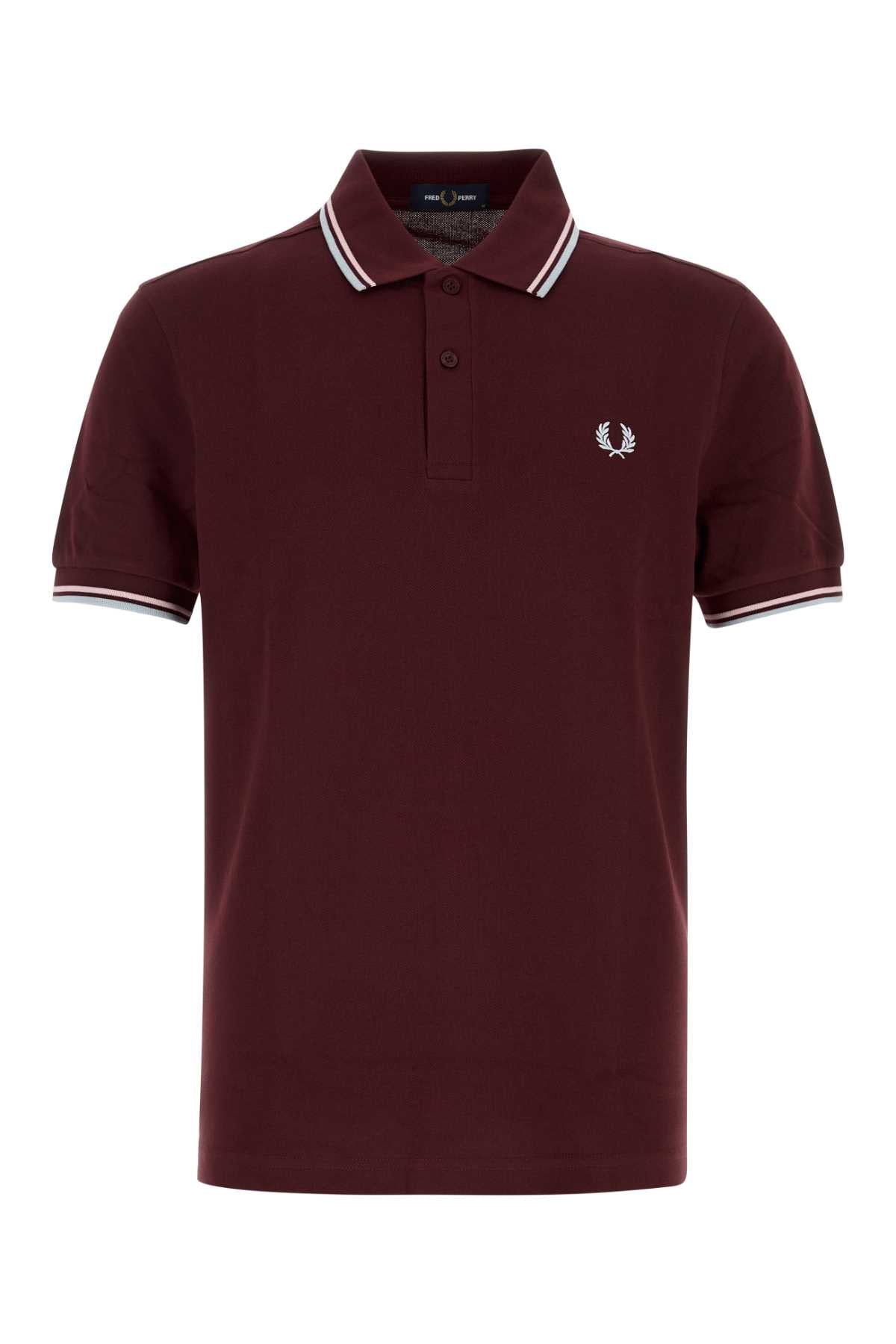 Fred Perry Twin Polo Shirt — Burgundy by Fred Perry