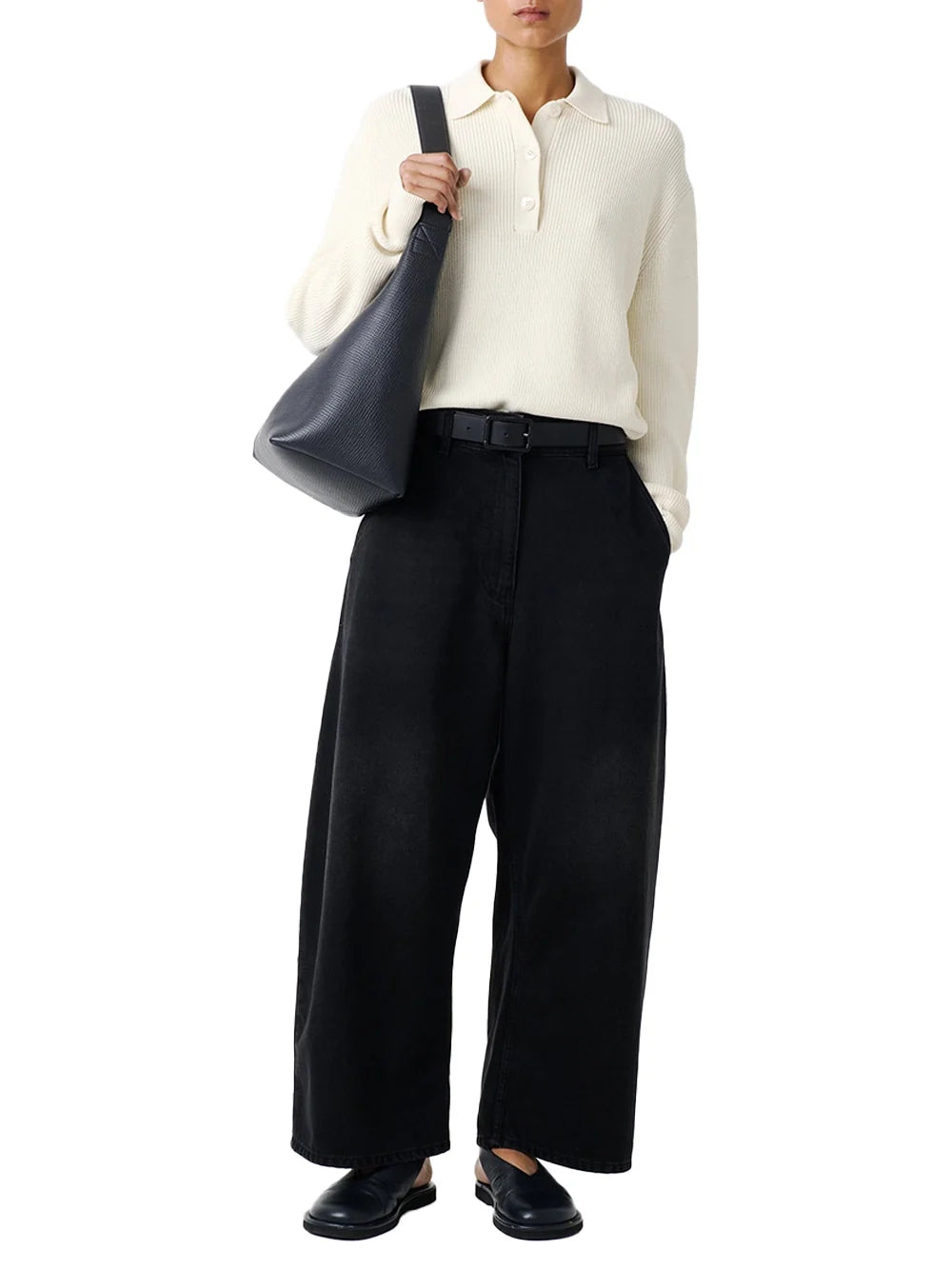 Studio Nicholson Chalco Joggers — Black, view 3