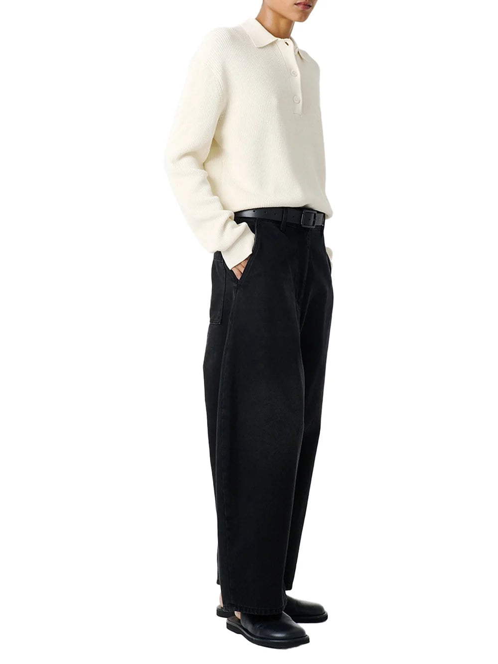 Studio Nicholson Chalco Joggers — Black, view 7