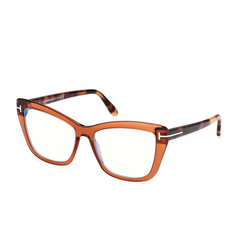 Tom Ford FT5826-B001 Cat-Eye Full Rim Eyeglasses — Brown by Tom Ford