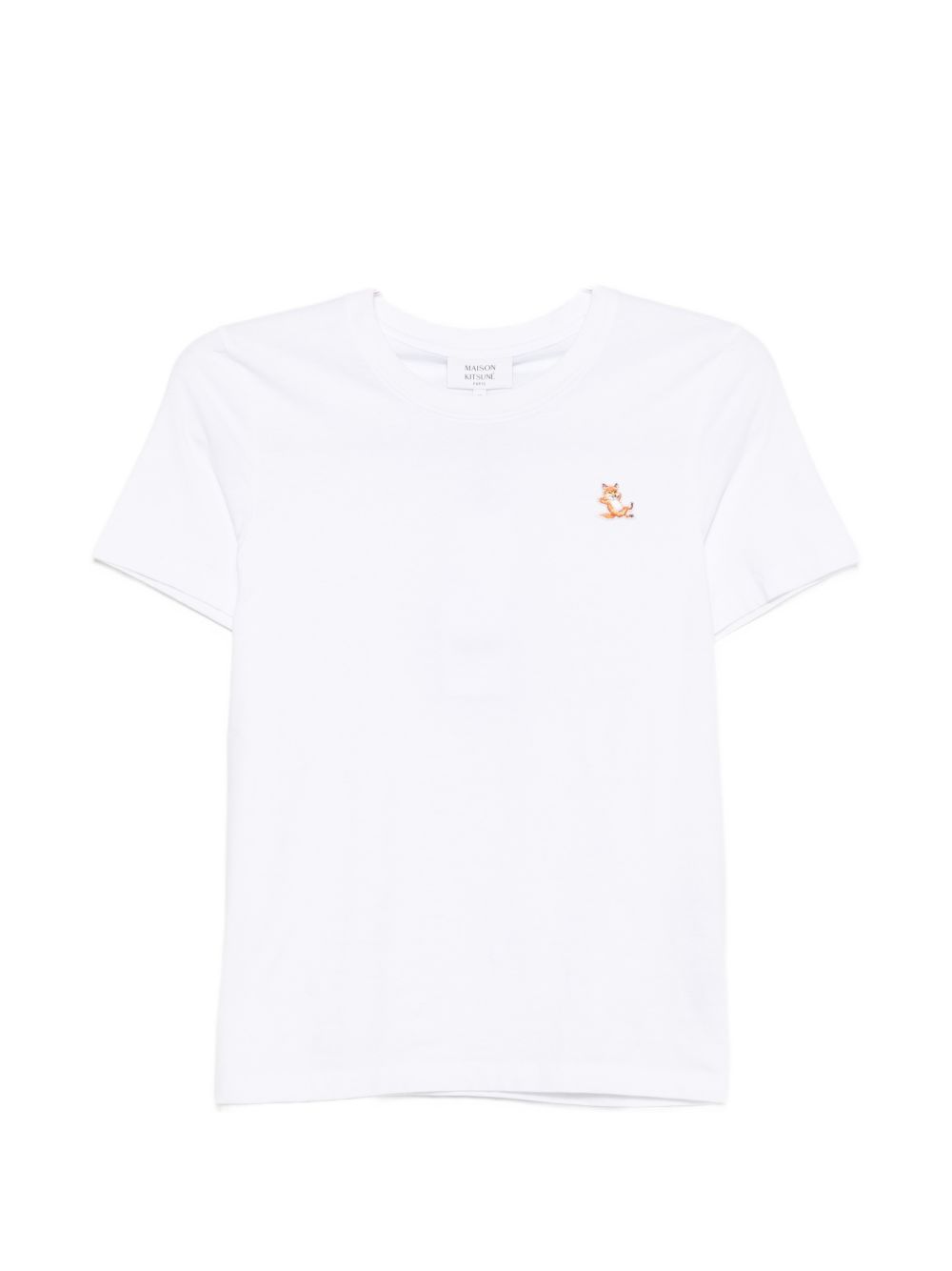 Maison Kitsuné Embroidered Relaxed Fox T-Shirt — White by Maison Kitsune