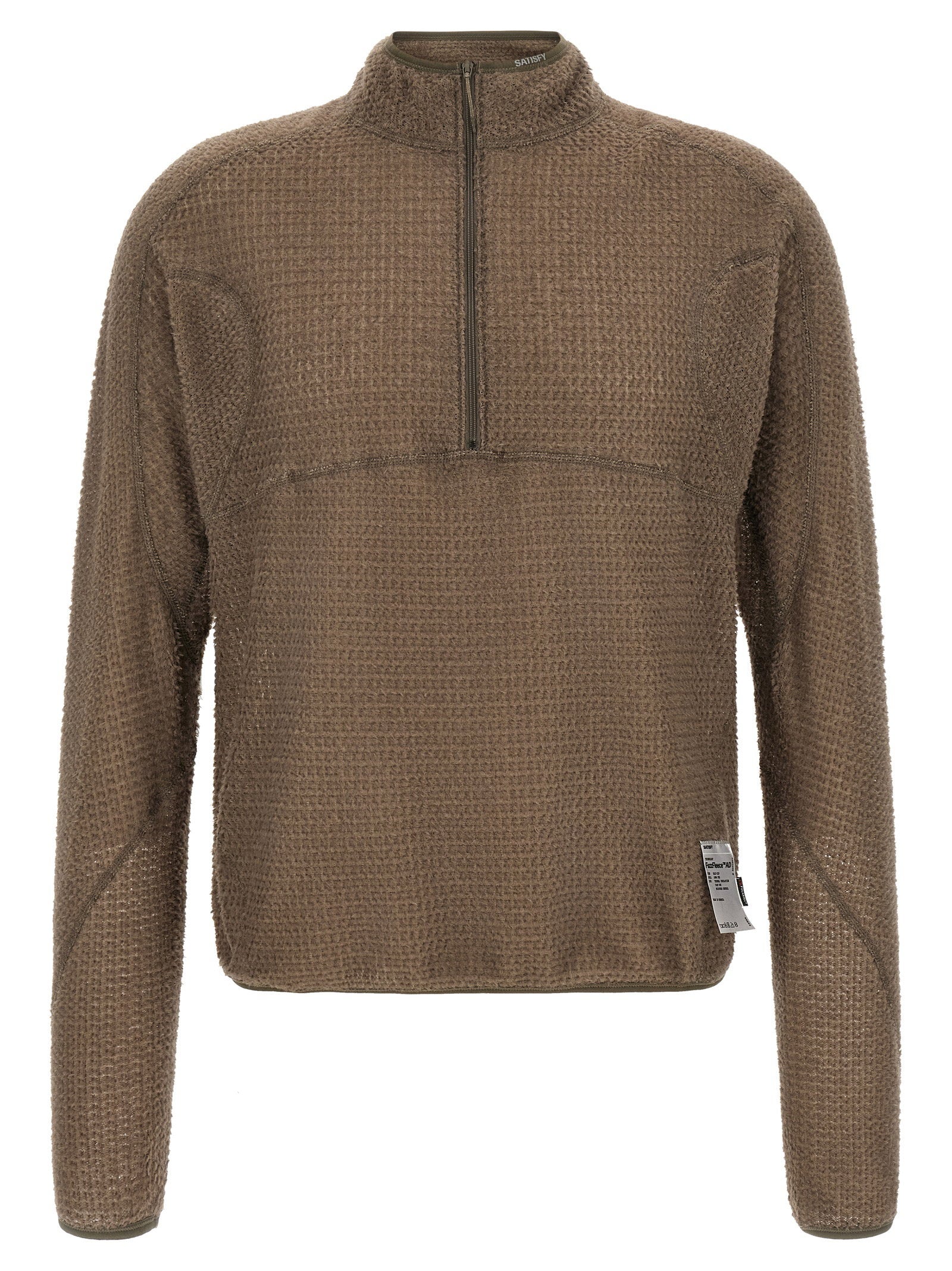 Satisfy Polartec® Alpha Fuzzfleece™ Sweatshirt — Taupe - L by Satisfy