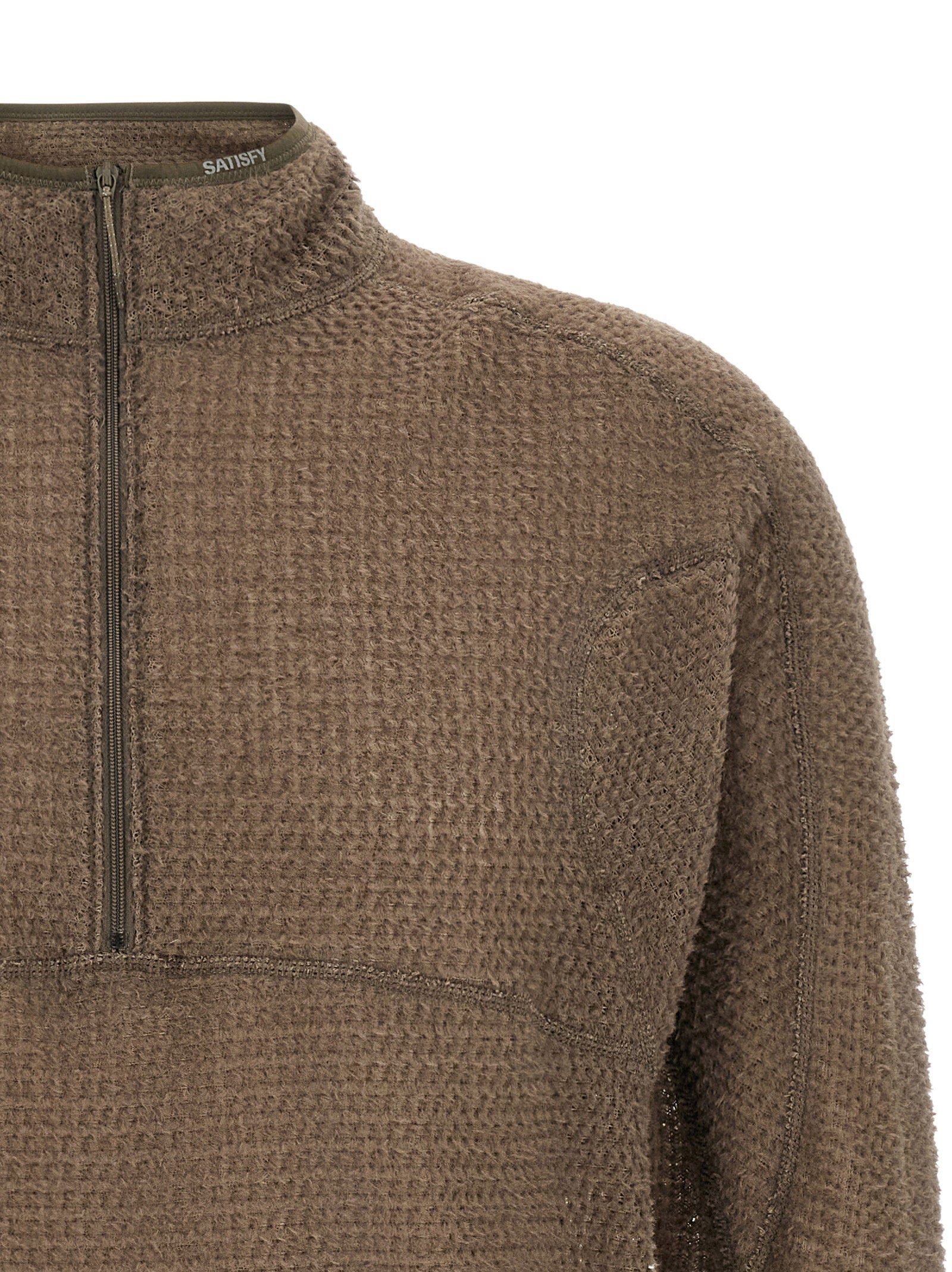 Satisfy Polartec® Alpha Fuzzfleece™ Sweatshirt — Taupe - L, view 3