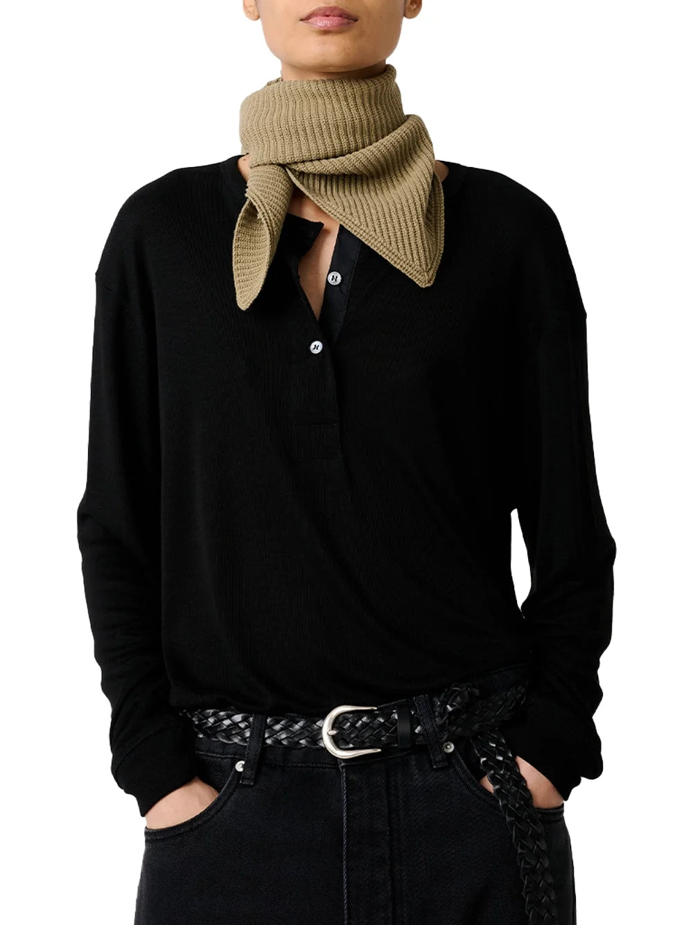 Studio Nicholson Ribbed Lyocell Jersey Sweatshirt, view 5