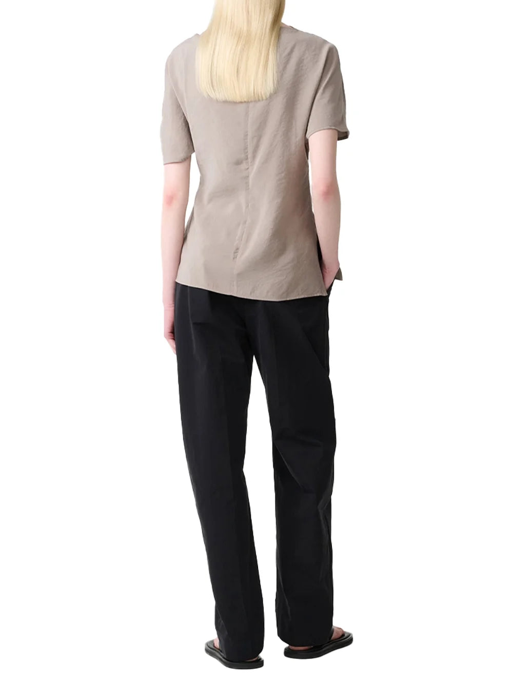 Studio Nicholson Carpi Blouse — Taupe, view 6
