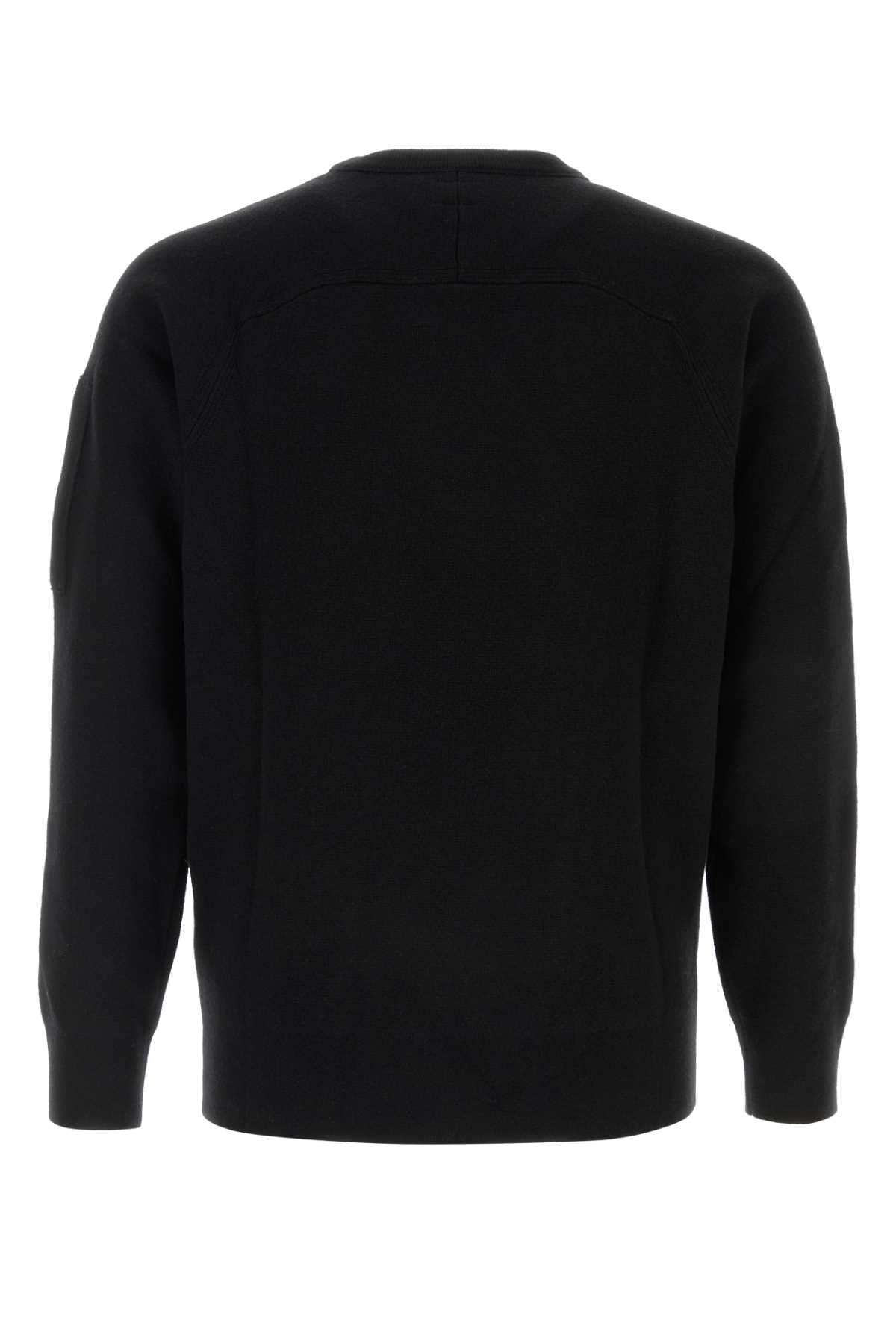 C.P. Company Crew Sweater — Black, view 2