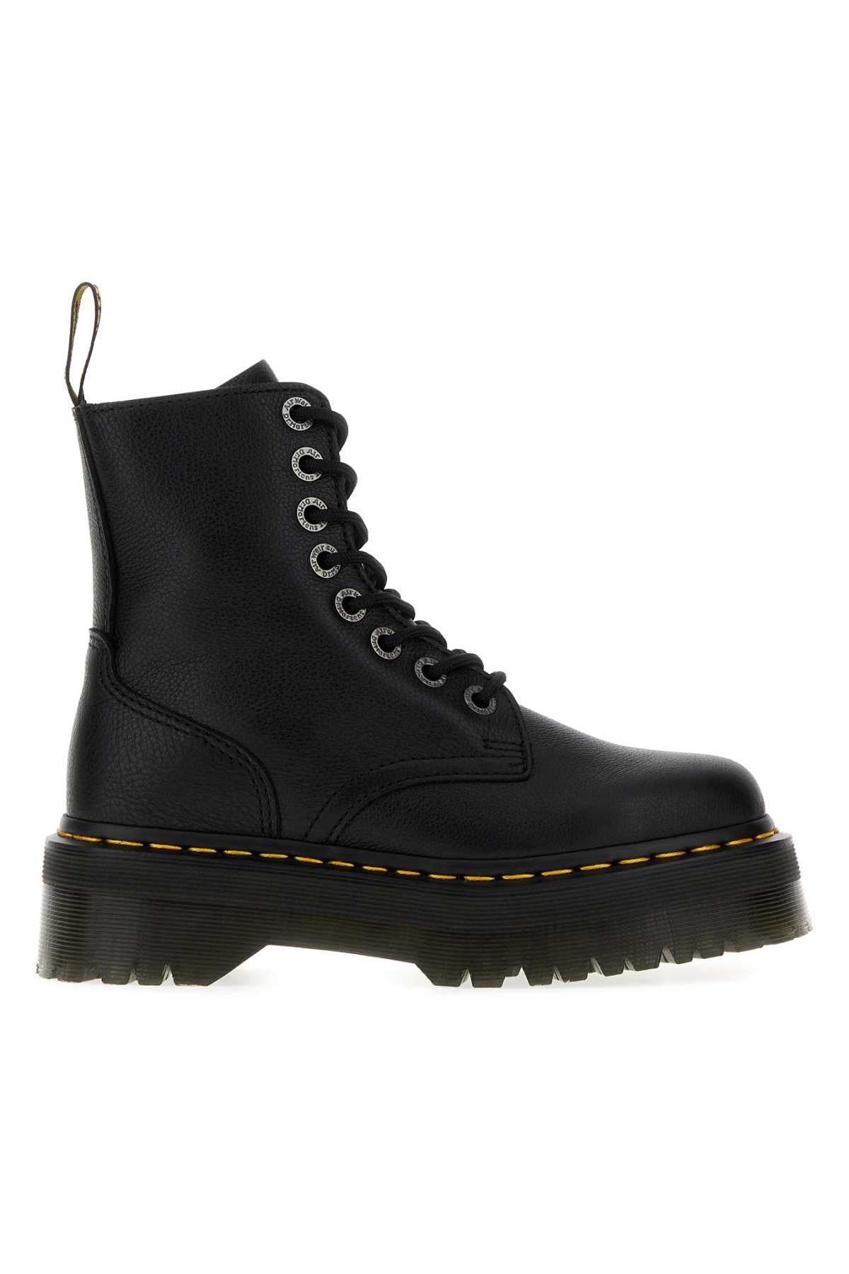 Dr Martens Lace-Up Leather Platform Boot — Black by Dr Martens