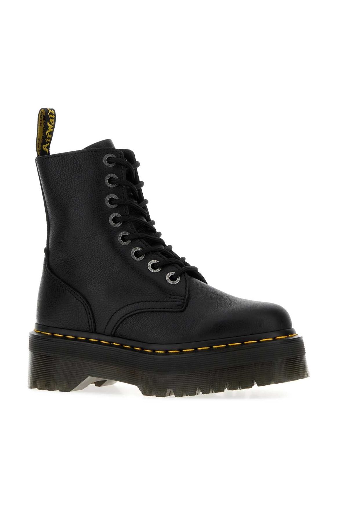 Dr Martens Lace-Up Leather Platform Boot — Black, view 2