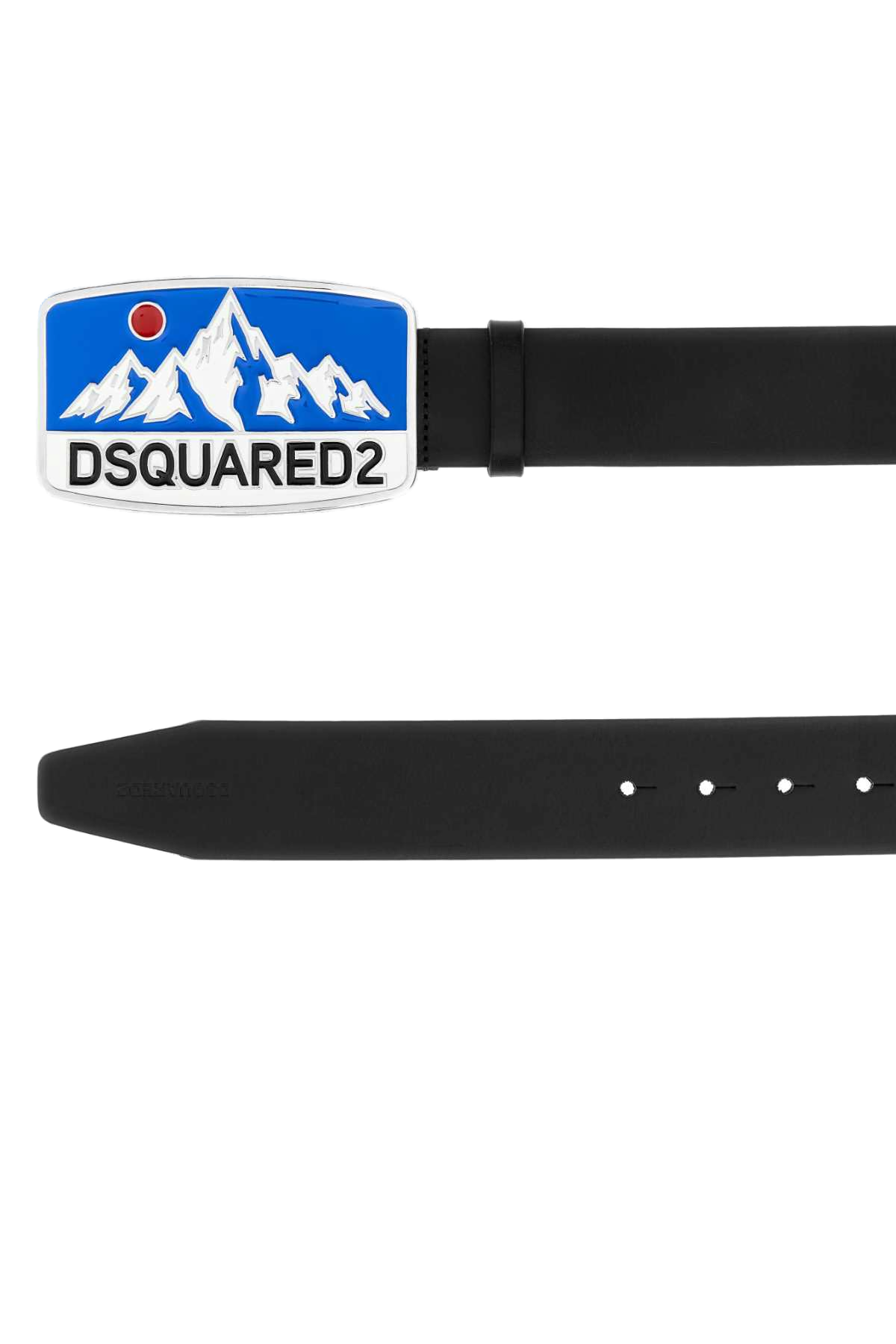 Dsquared2 Mountain-Logo Leather Belt — Black, view 2